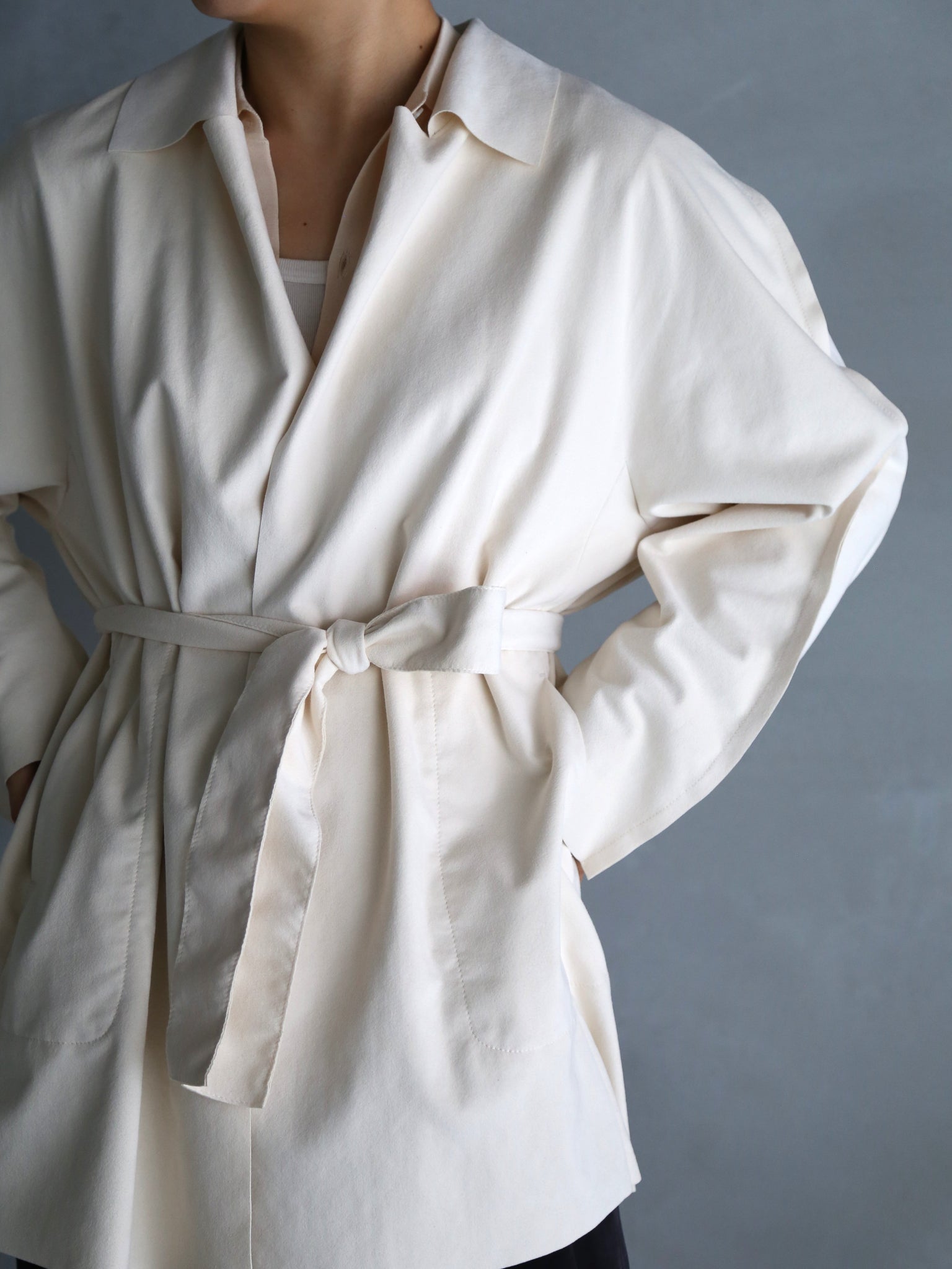 【seya.】VEGETAL DRAPED GOWN