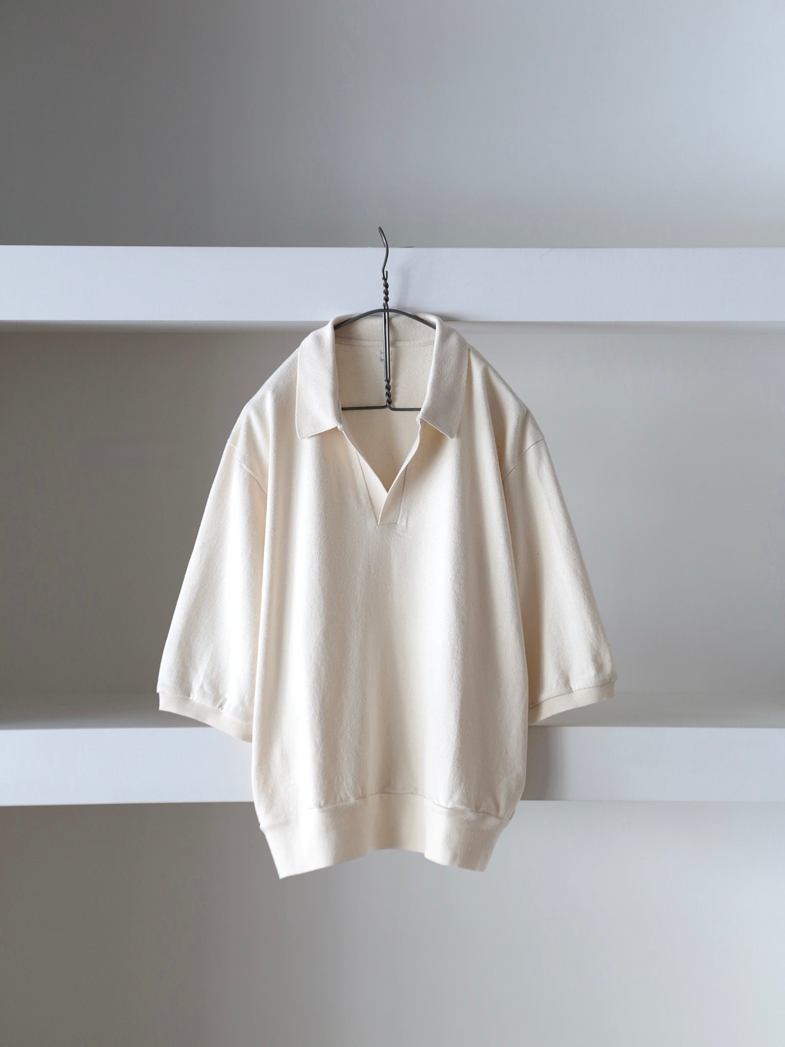 blurhms】Co/Silk Nep Skipper Cropped Sleeve (Mens) – End on End.