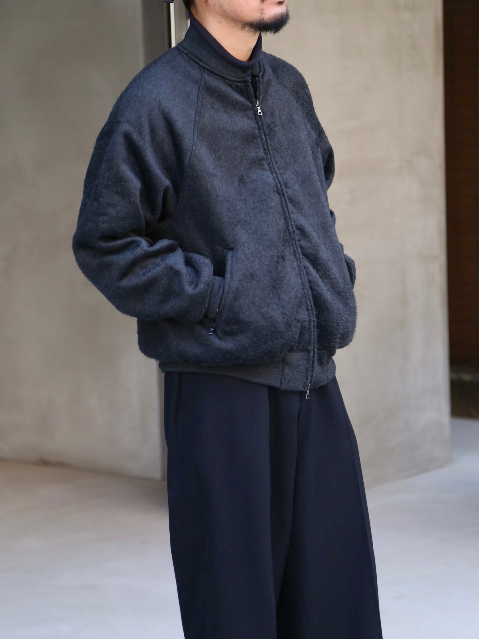 25AW blurhms Pe/silk Fleece Track Jacket Fleece Jacket Bomber 
