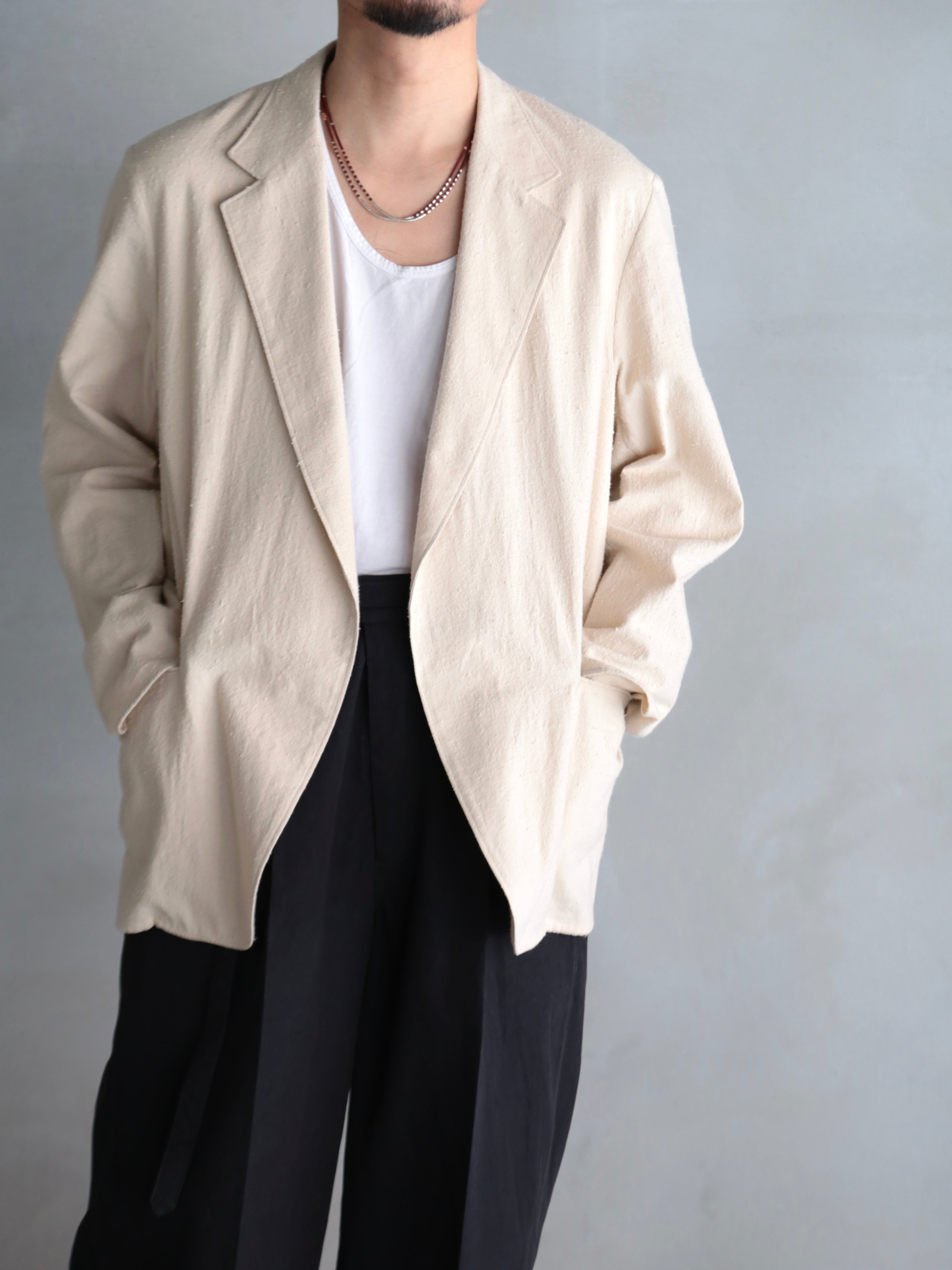 blurhms】Silk/Cotton Nep Cardigan Jacket (Mens) – End on End.