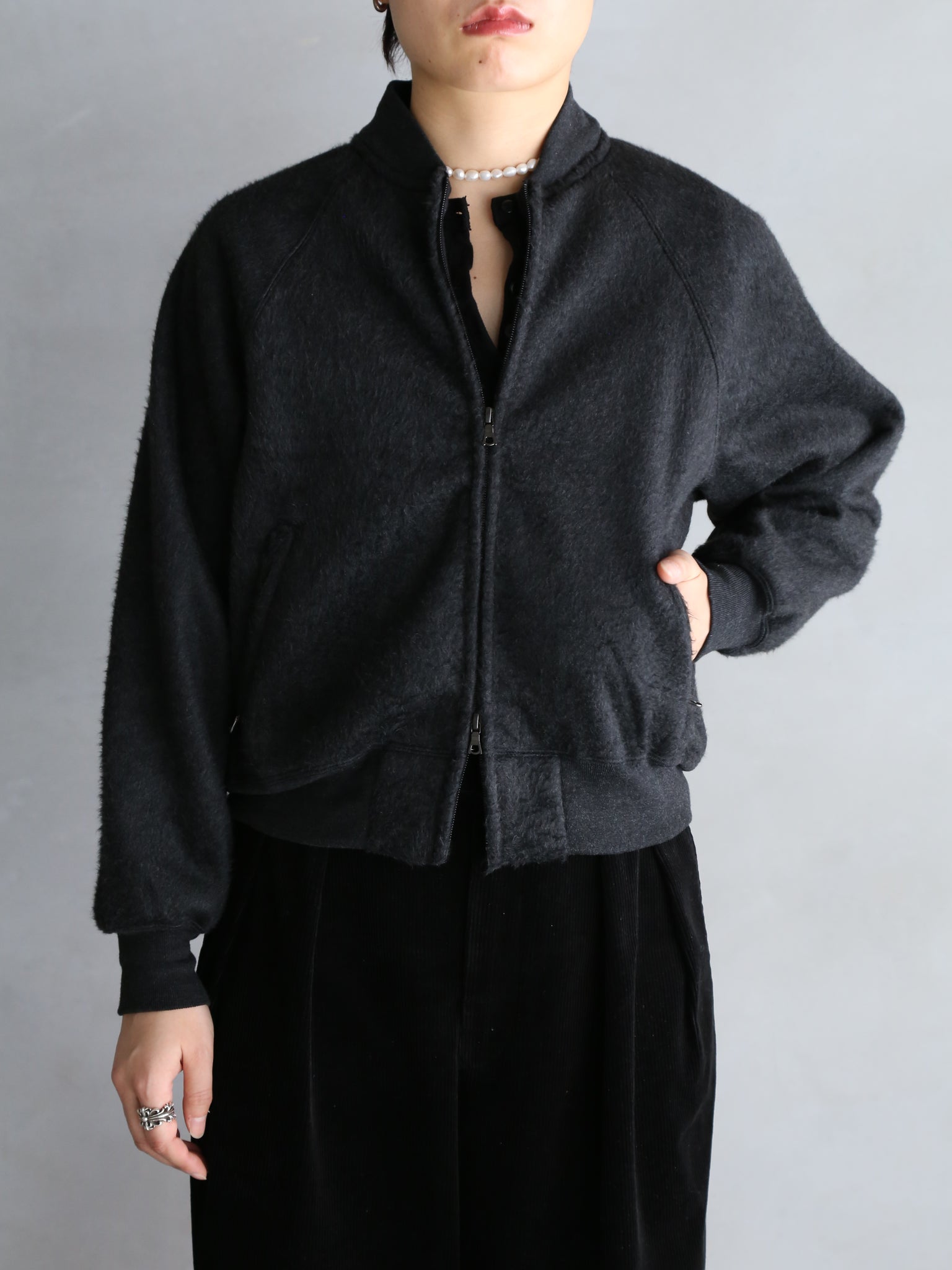 blurhms ブラームス　リバーシブルキルティングブルゾン 黒 blurhms ブラームス リバーシブルキルティングブルゾン 黒 blurhms