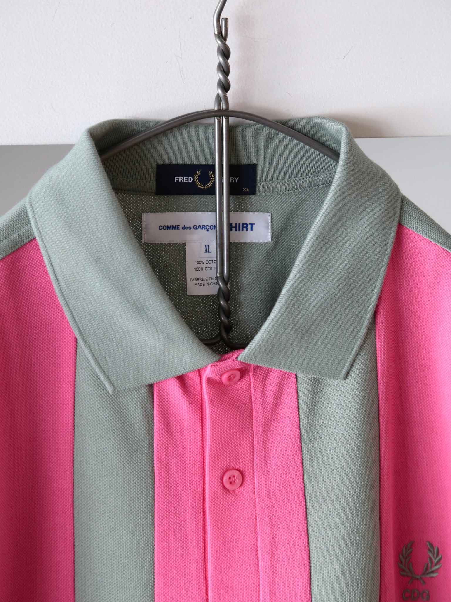 【COMME des GARCONS SHIRT】CDG SHIRT x FRED PERRY stripe patchwork – End ...