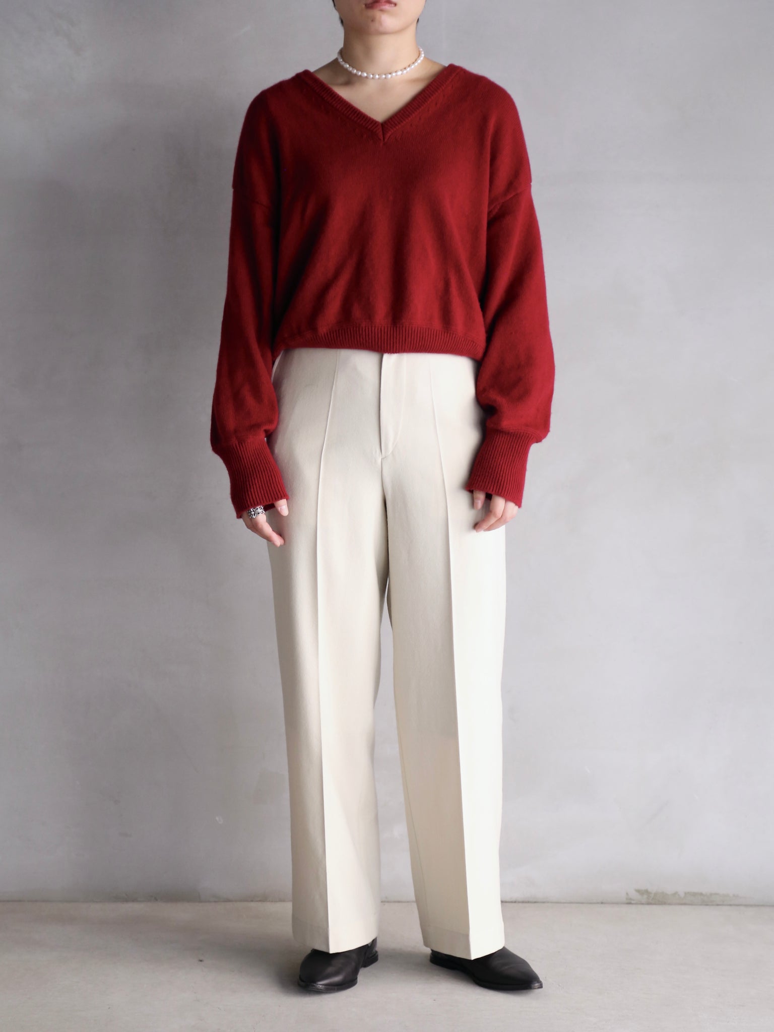 【blurhms】Wool Gabardine Trousers (Womens)