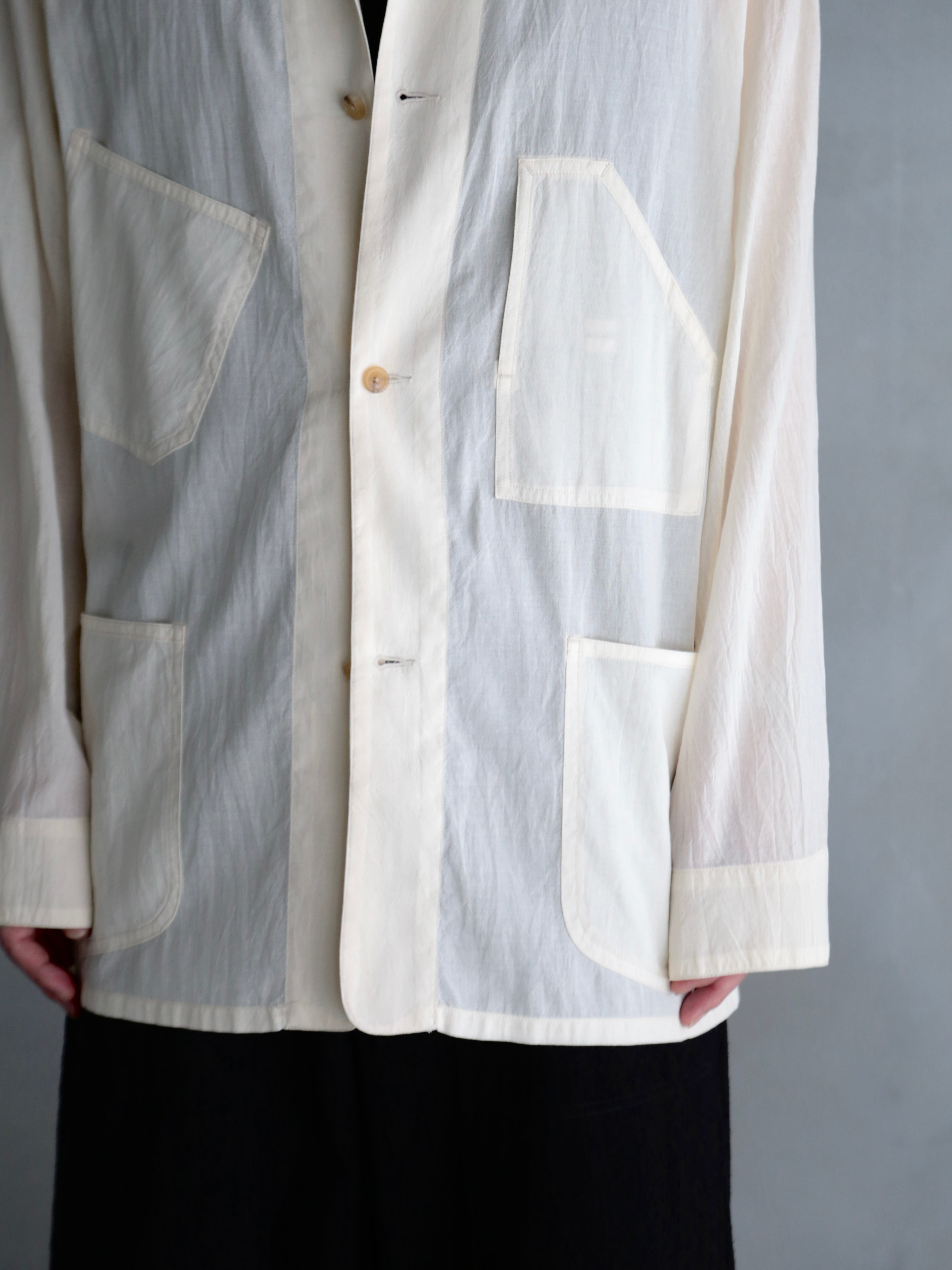 blurhms】Silk-Co Voile Work Jacket (Mens) – End on End.