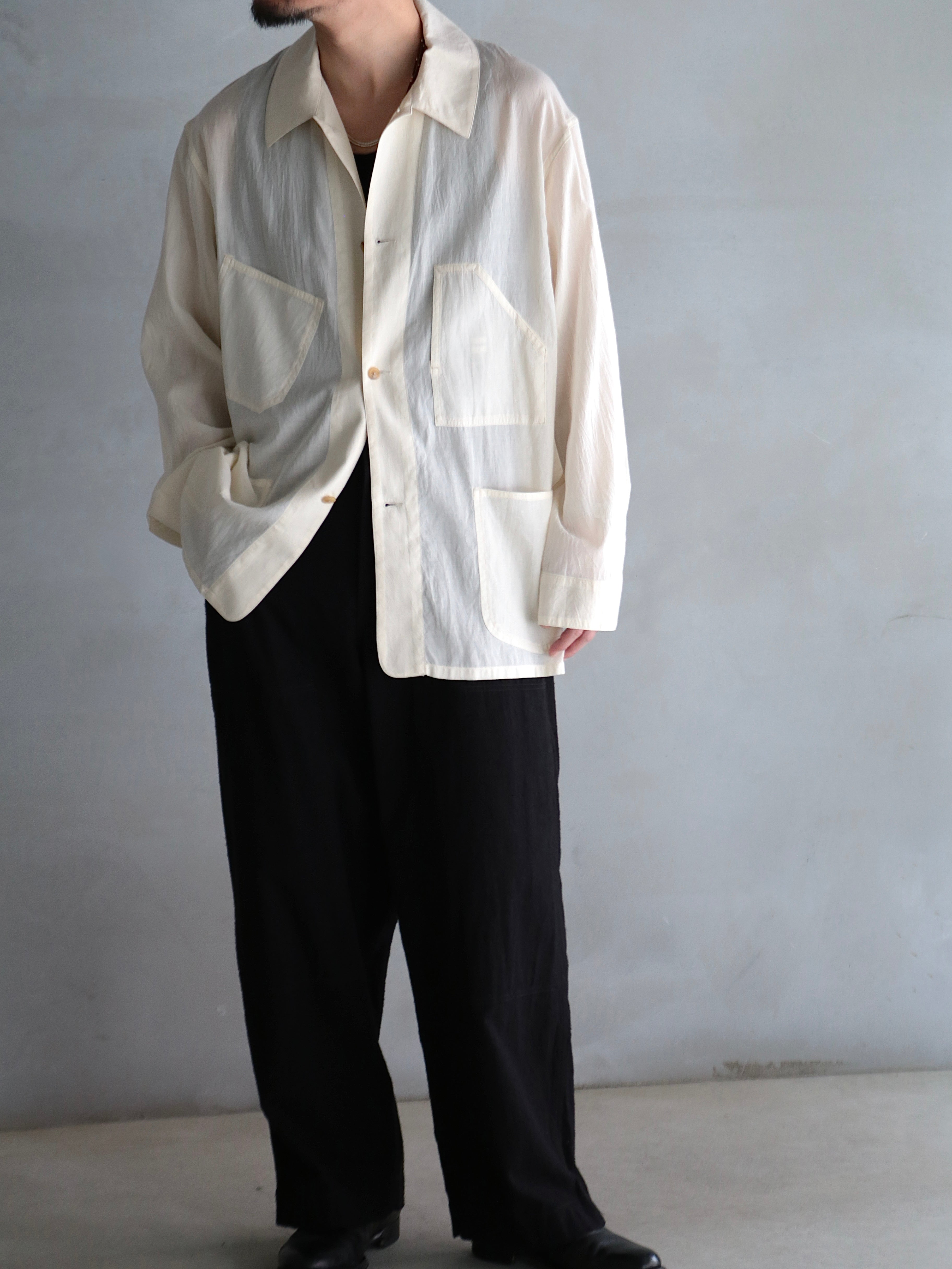 blurhms】Silk-Co Voile Work Jacket (Mens) – End on End.