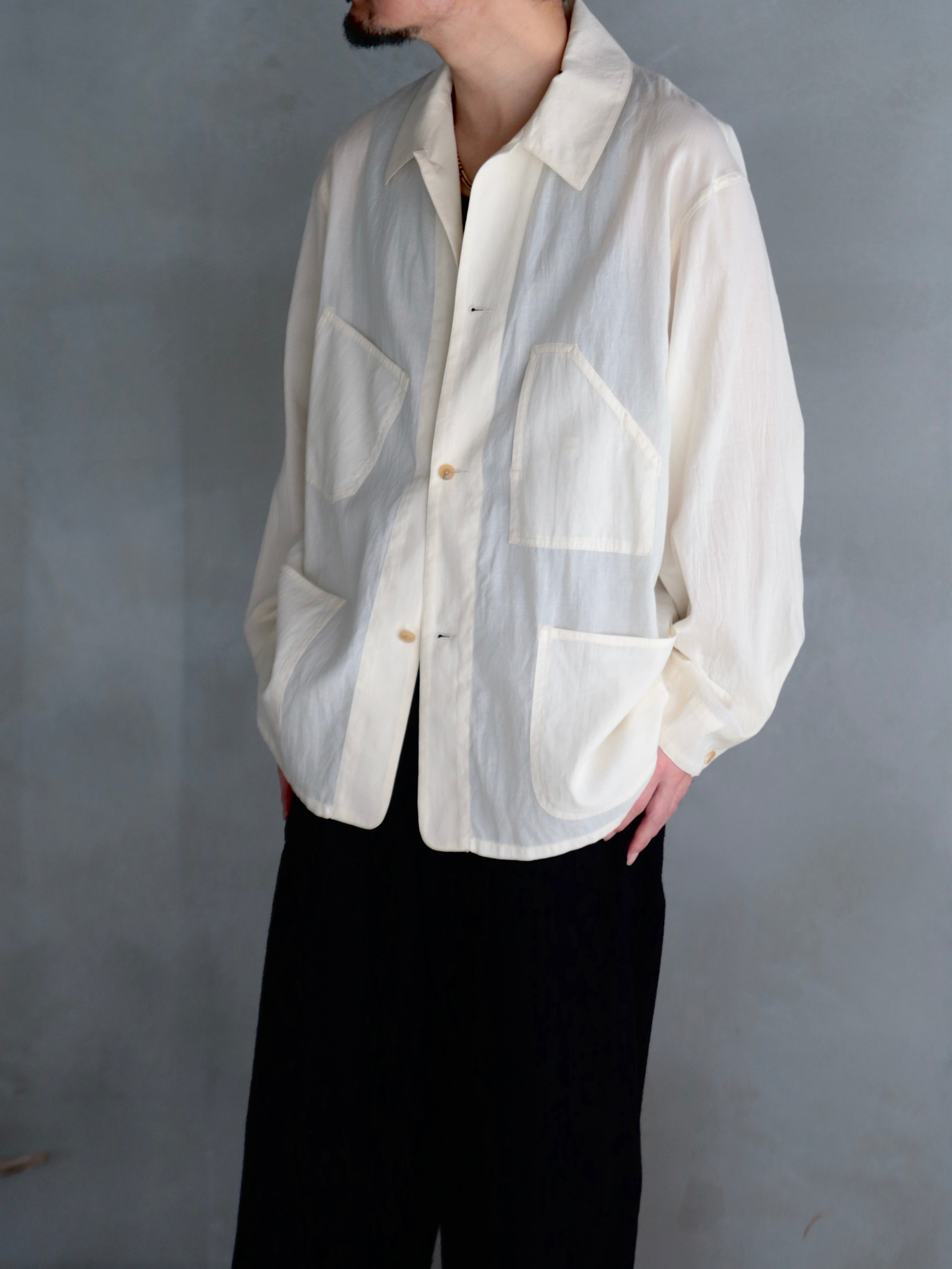 blurhms】Silk-Co Voile Work Jacket (Mens) – End on End.