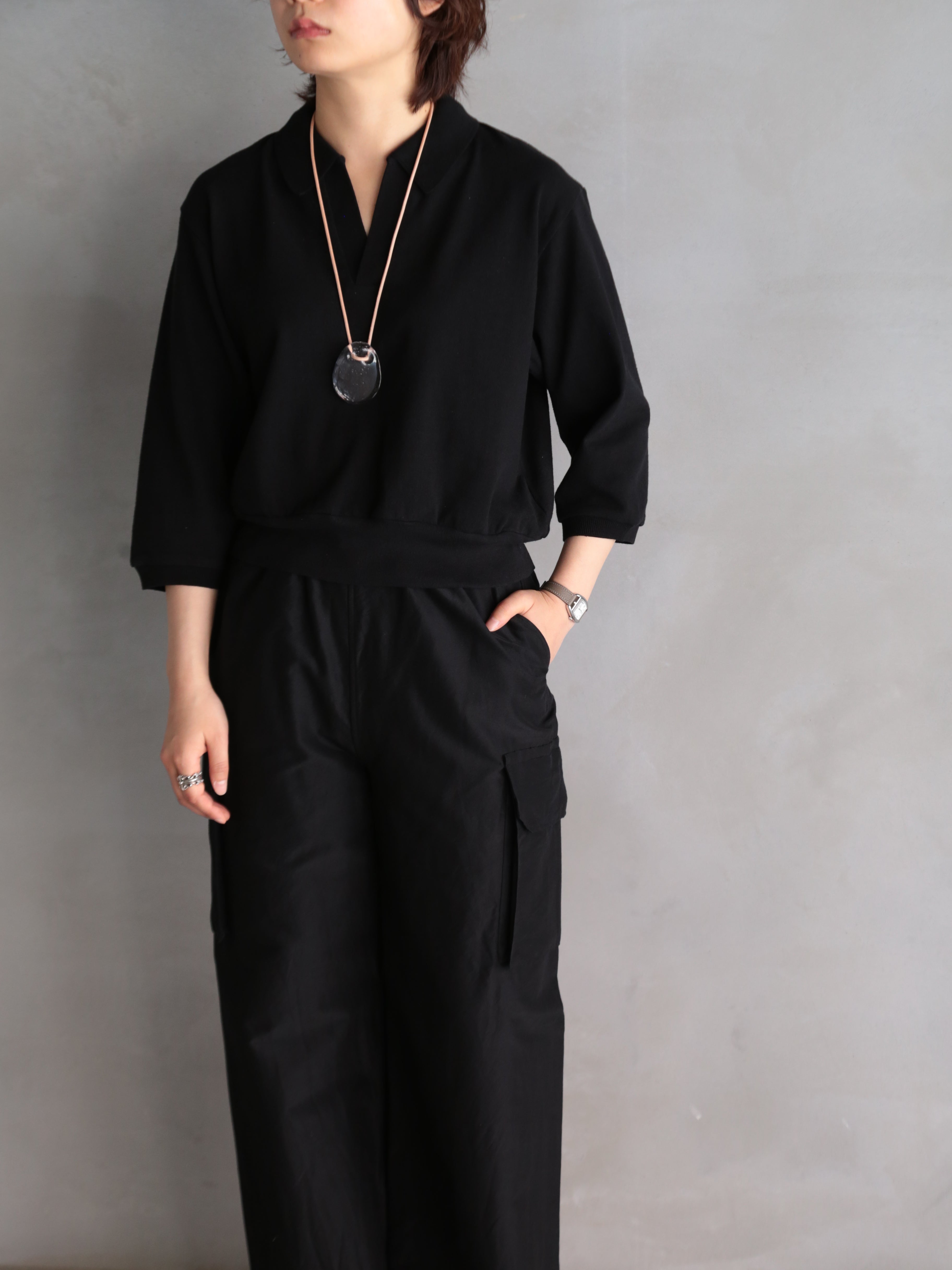blurhms】Co/Silk Nep Skipper Cropped Sleeve (Womens) – End on End.