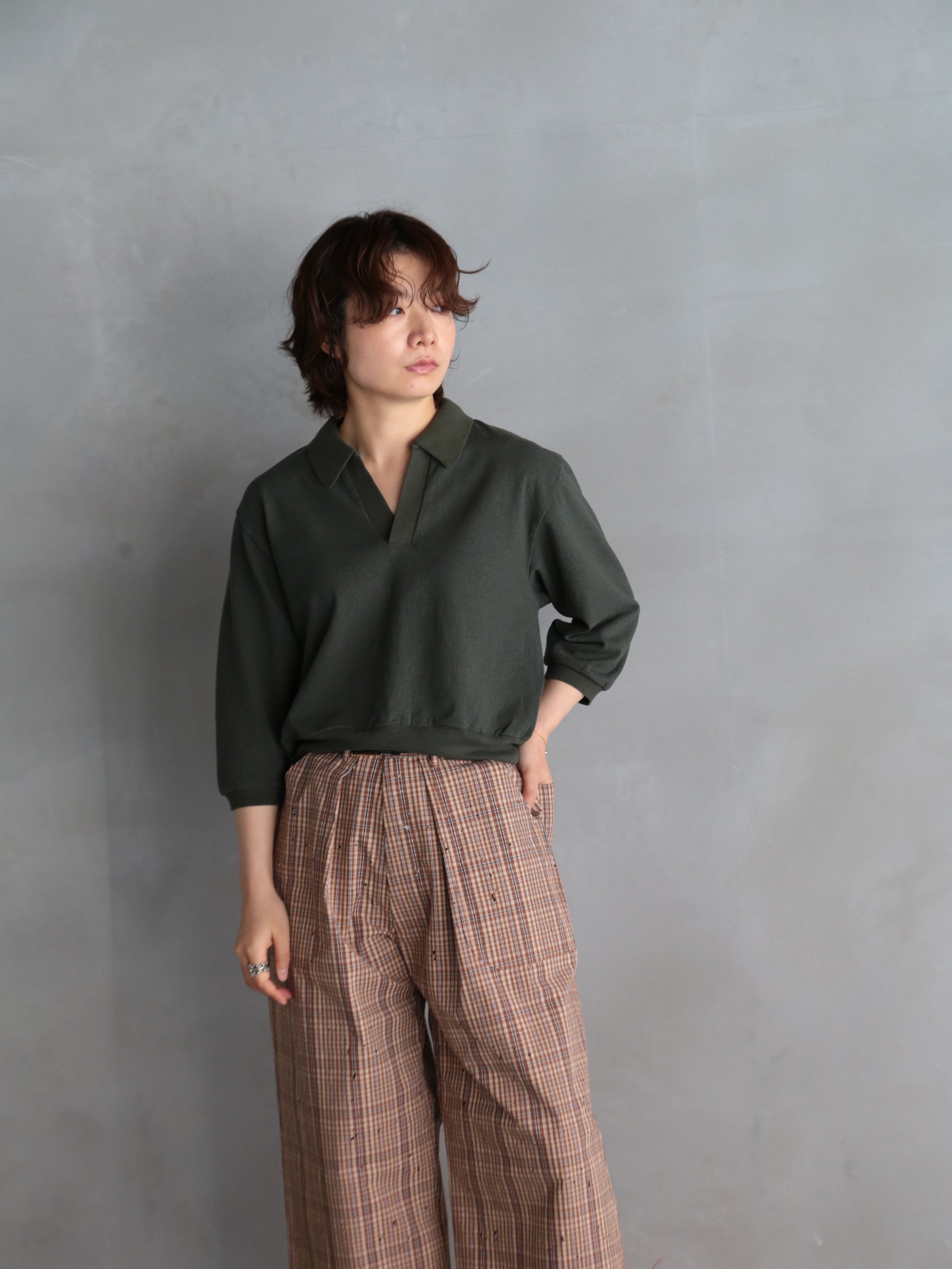 blurhms】Co/Silk Nep Skipper Cropped Sleeve (Womens) – End on End.
