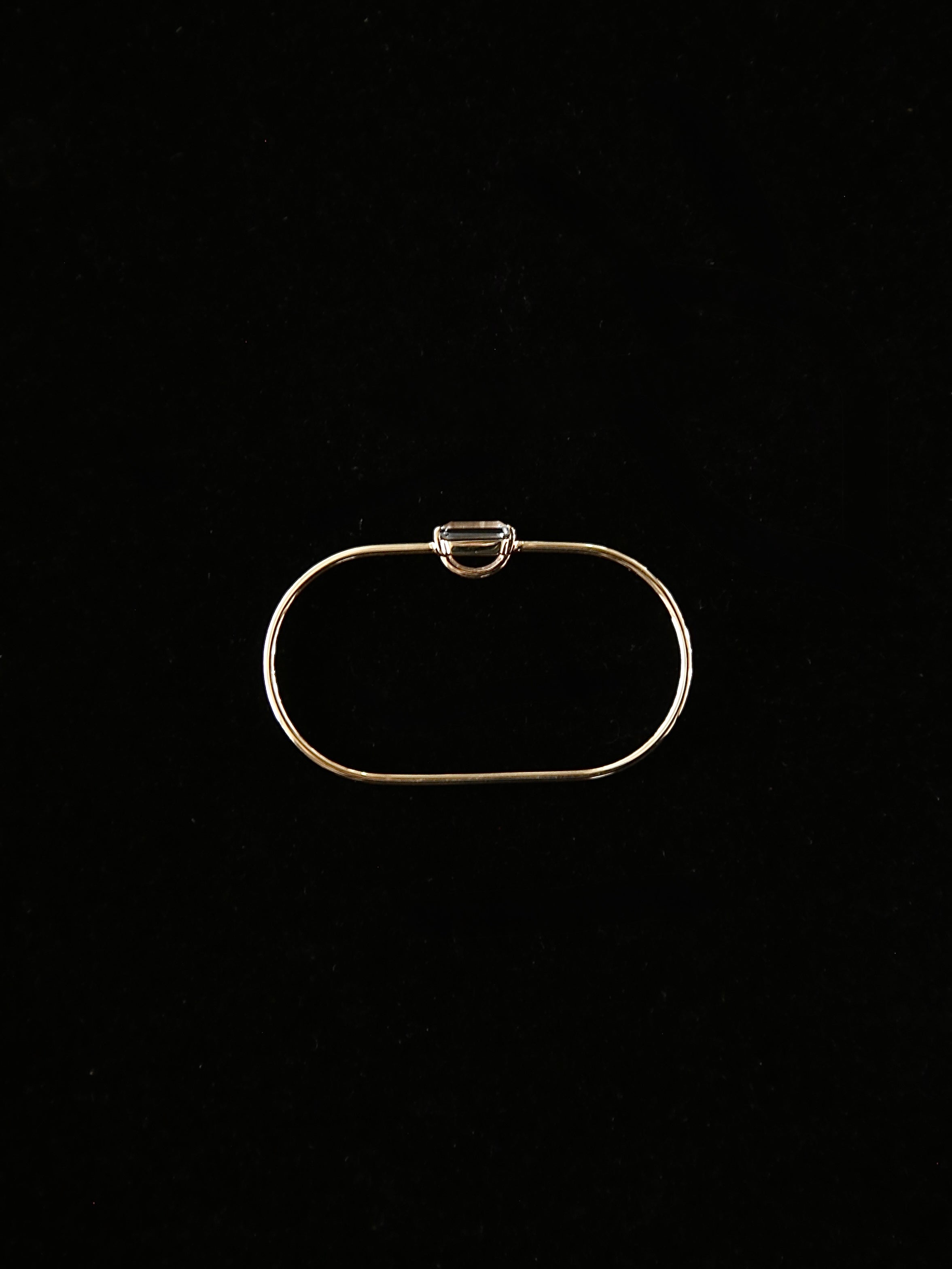 Hirotaka】Bird of Paradise White Topaz Double Finger Ring – End on