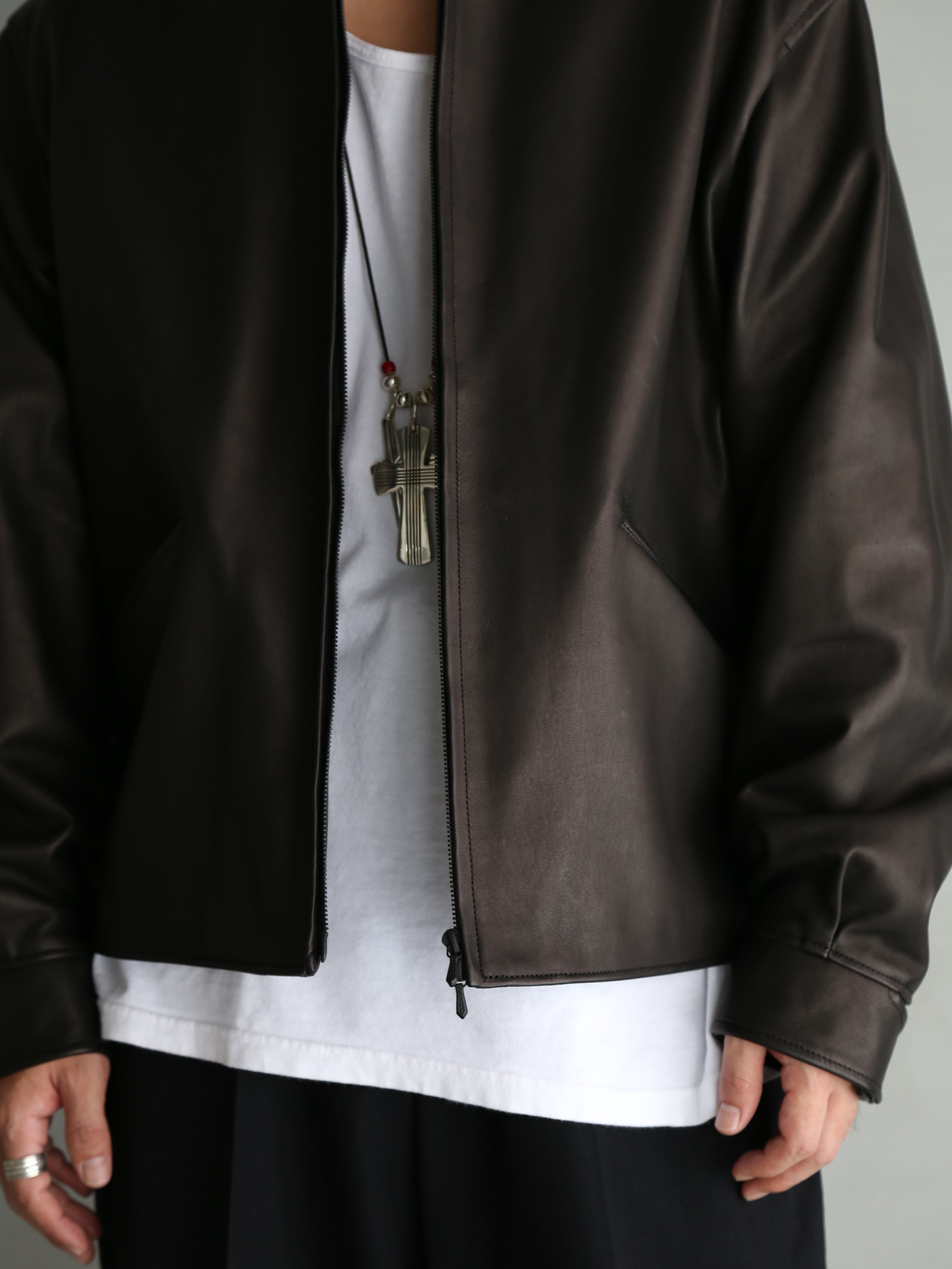 blurhms】Lamb Leather Zip Short Jacket (Mens) – End on End.
