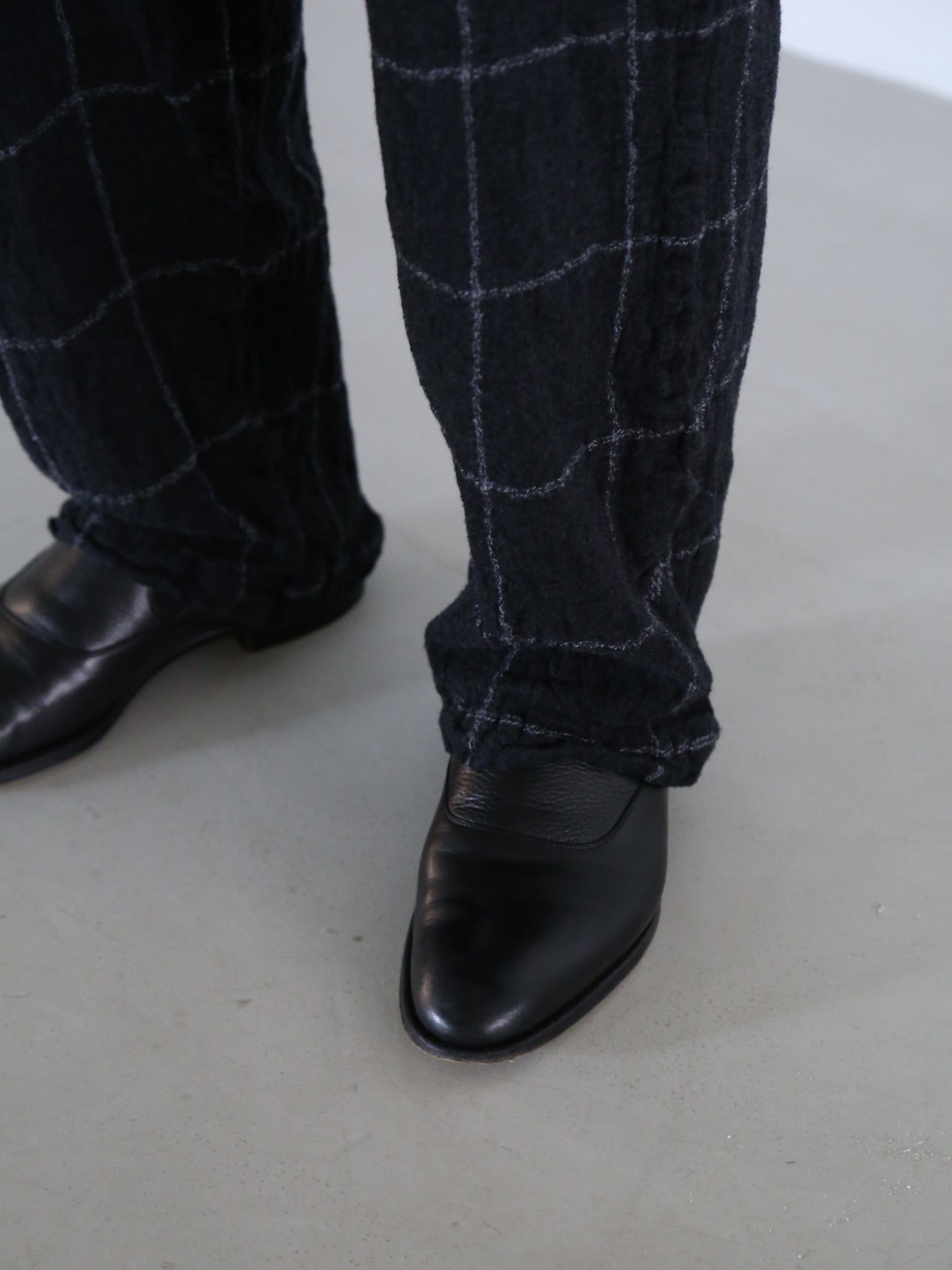 【COMME des GARCONS SHIRT】wool windowpane check garment treated (PT)