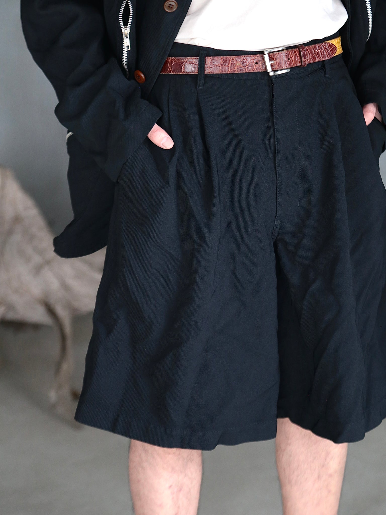 COMME des GARCONS SHIRT】polyester twill garment treated Shorts