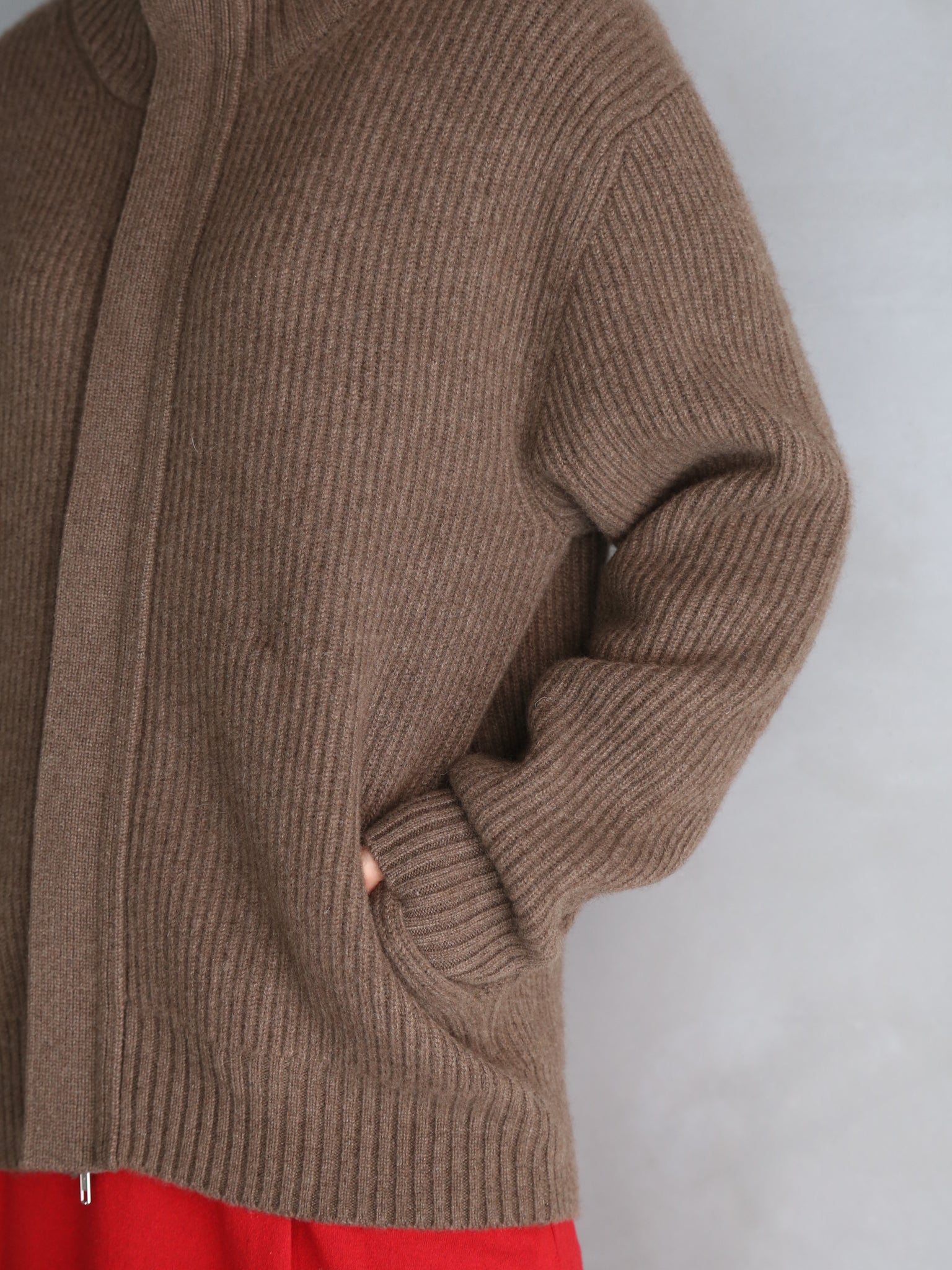 【seya.】CLOUD KNIT BLOUSON (UNDYED YAK)