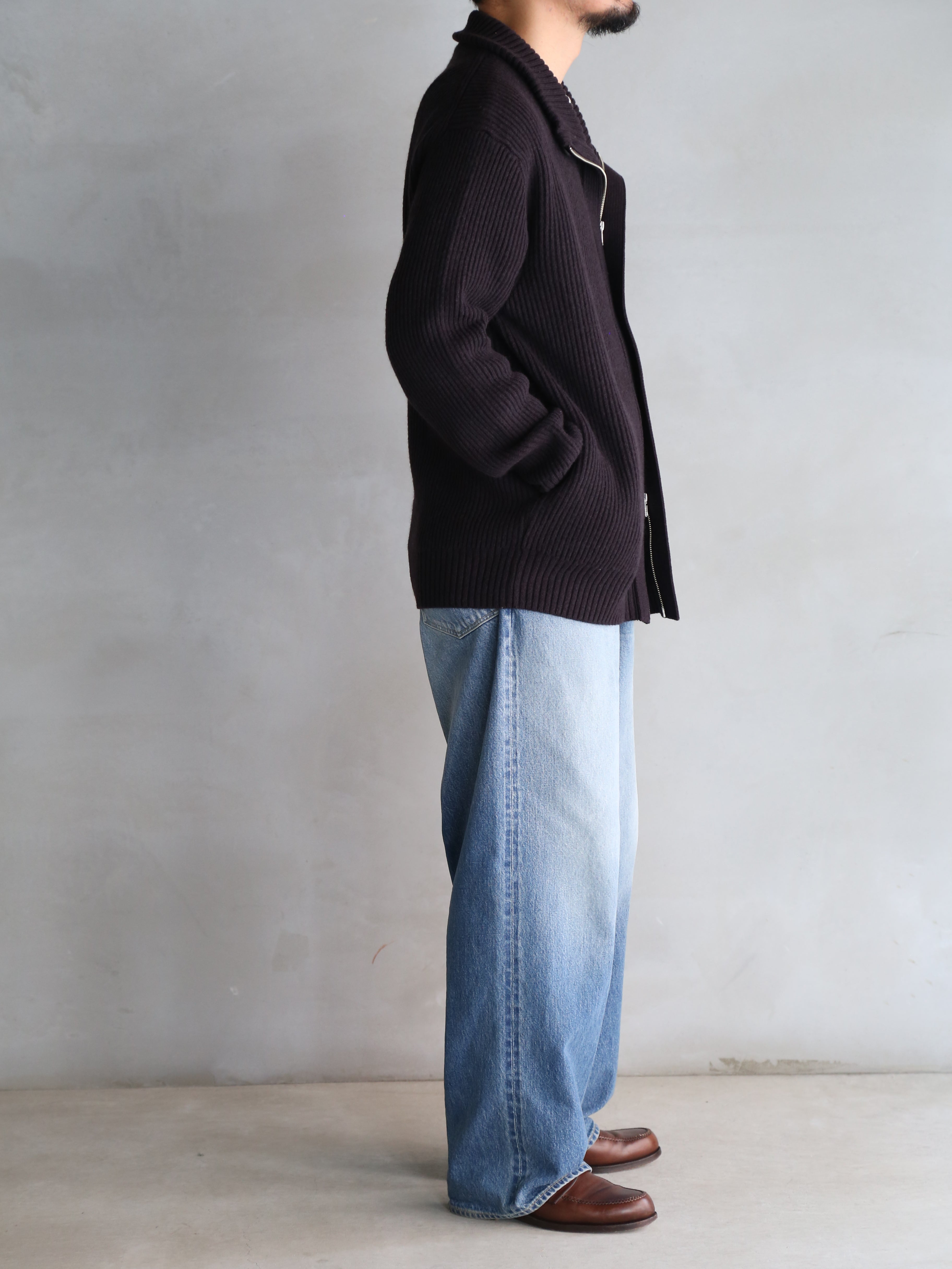 sai　ネイビーL seya.】CLOUD KNIT BLOUSON (EBONY BLACK) (Mens) – End on End.