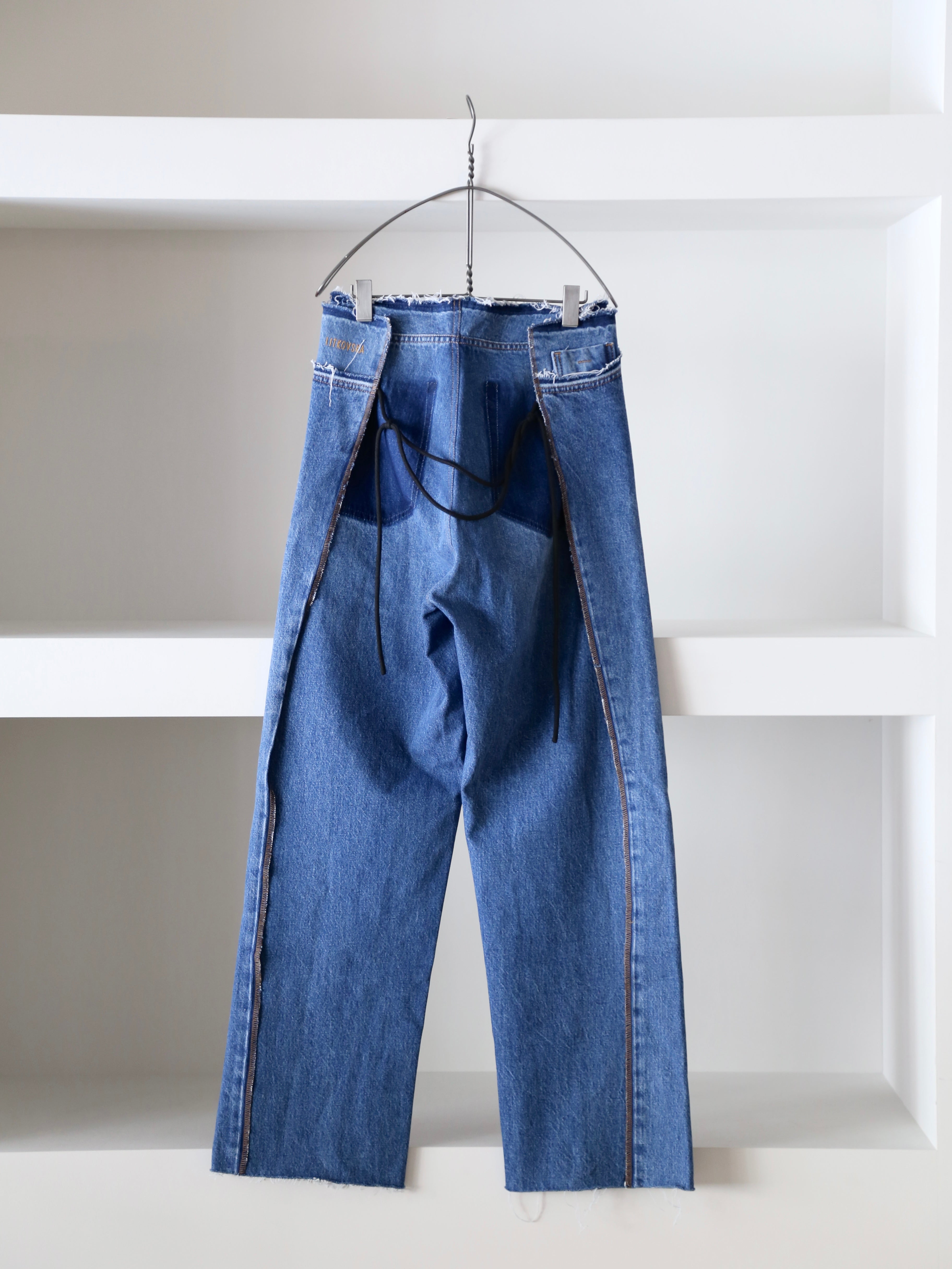 LITKOVSKA】High-Rise Split Hem Jeans – End on End 