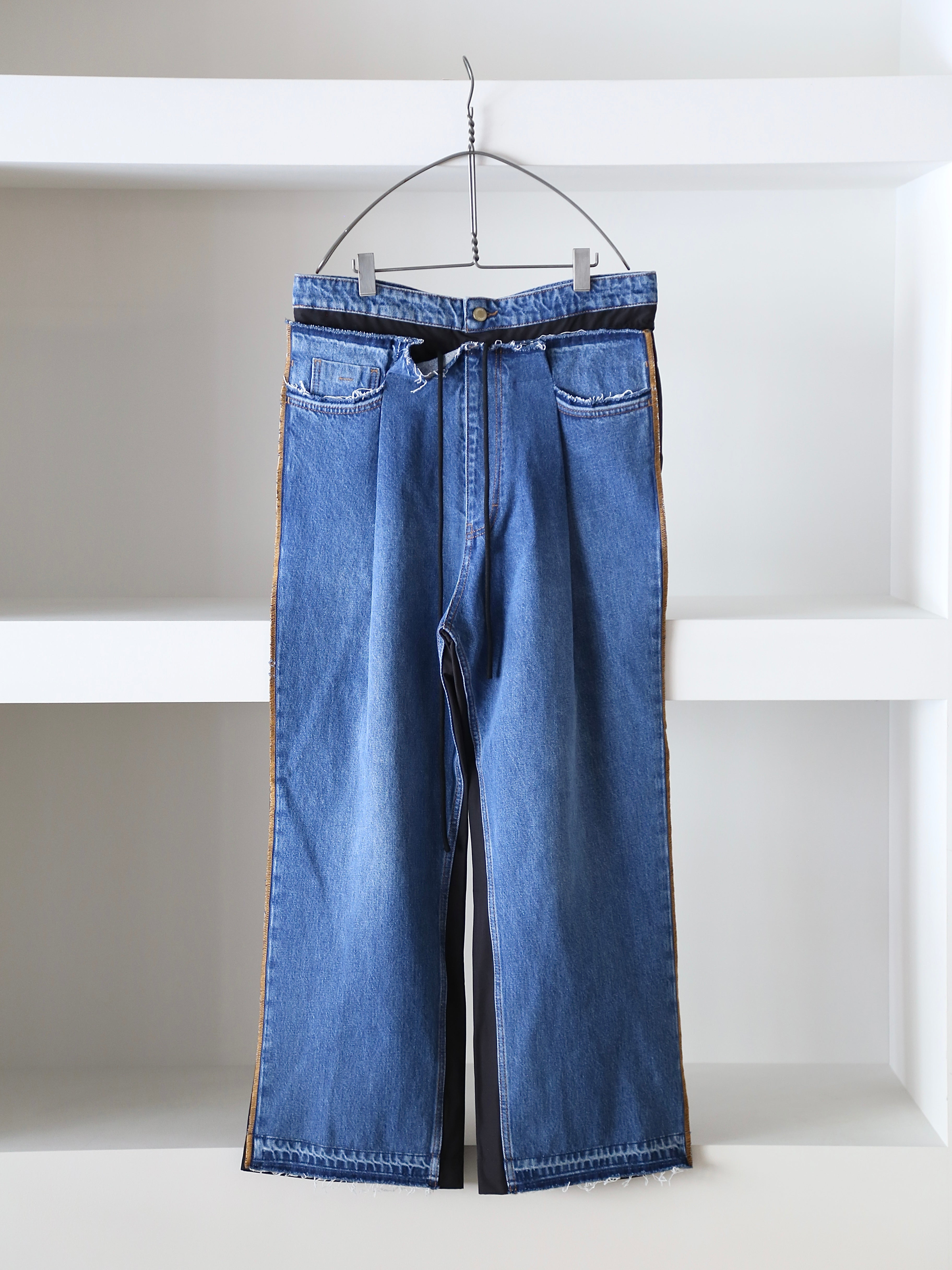本篠さんLitokovska リトコフスカ デニムビックベスト32-34 LITKOVSKA】Pleated Wide-Leg Jeans – End on End.
