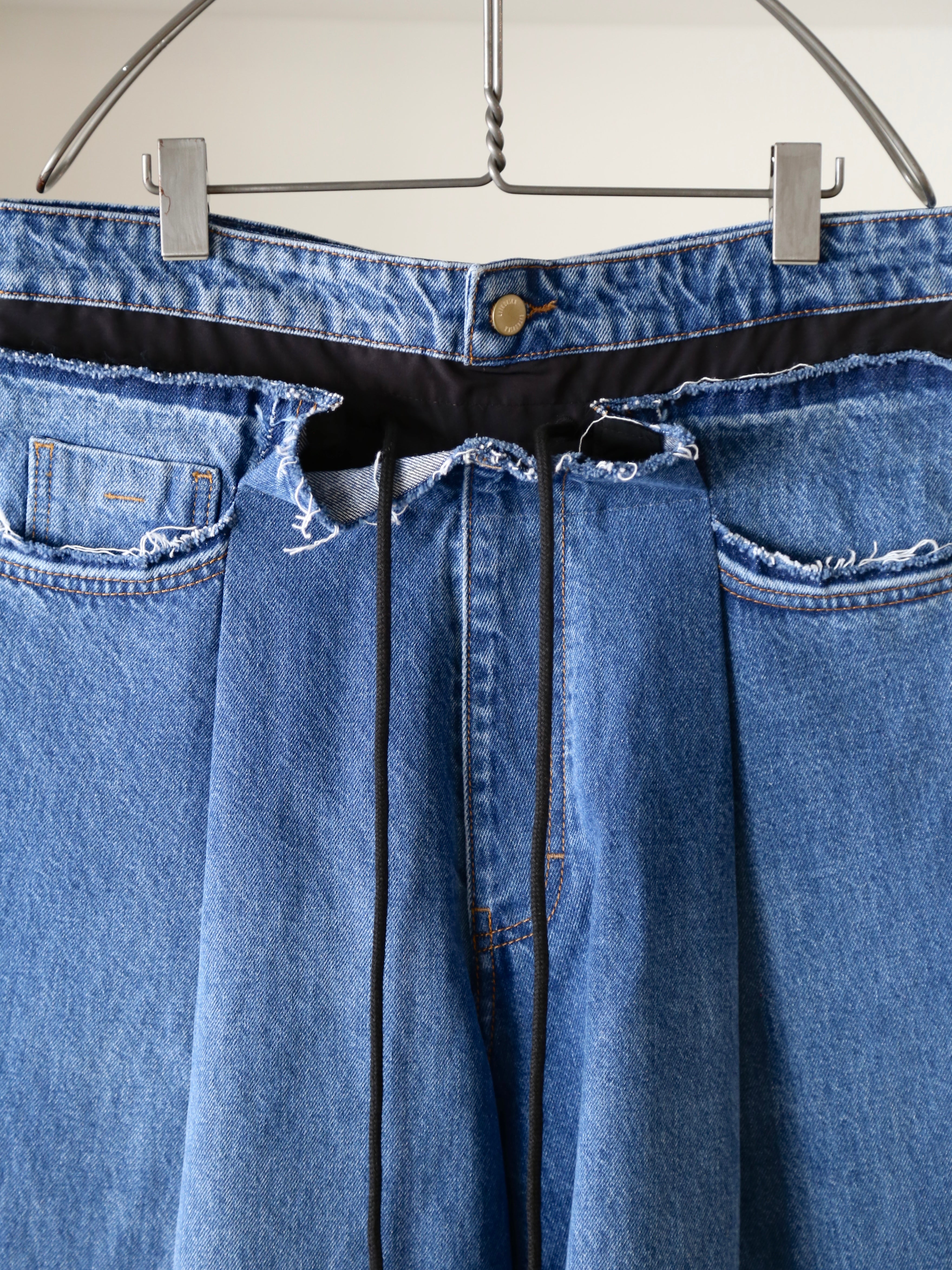LITKOVSKA】Pleated Wide-Leg Jeans – End on End.
