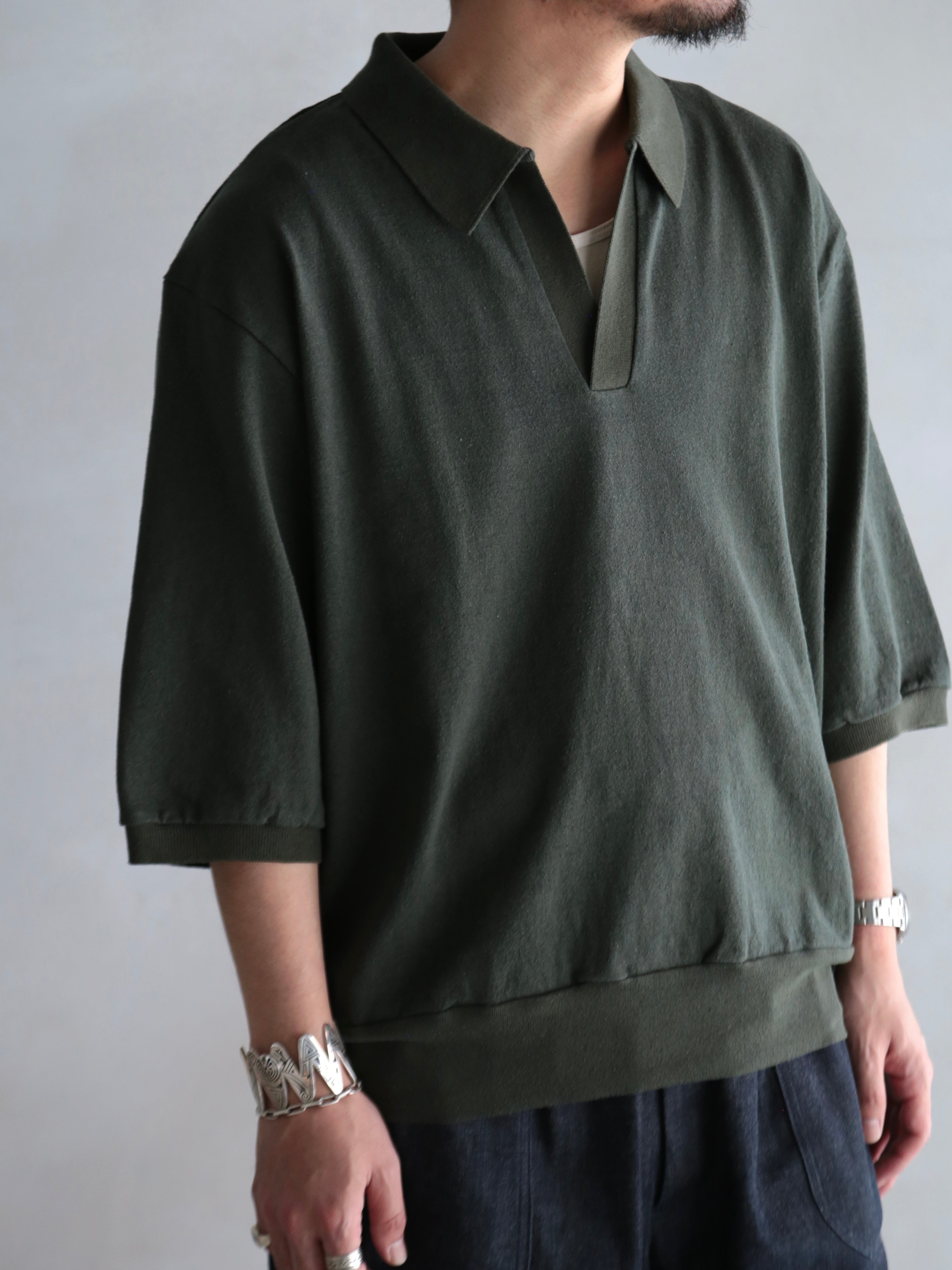 blurhms】Co/Silk Nep Skipper Cropped Sleeve (Mens) – End on End.