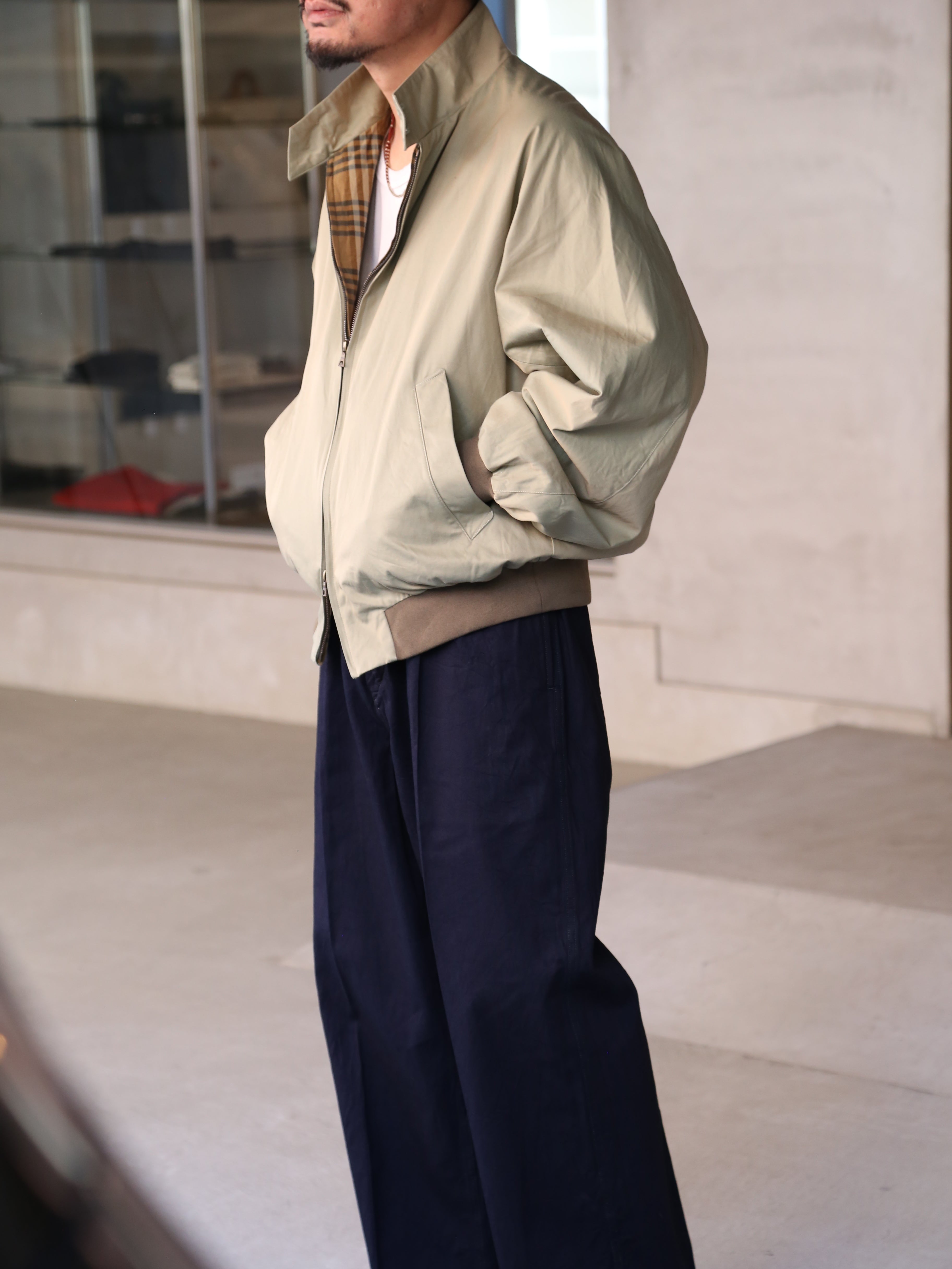 ジャケット・アウター blurhms CottonGabardineHarrington Jacket blurhms (ブラームス) Rough Wool Gabardine Harrington Jacket / ラフ