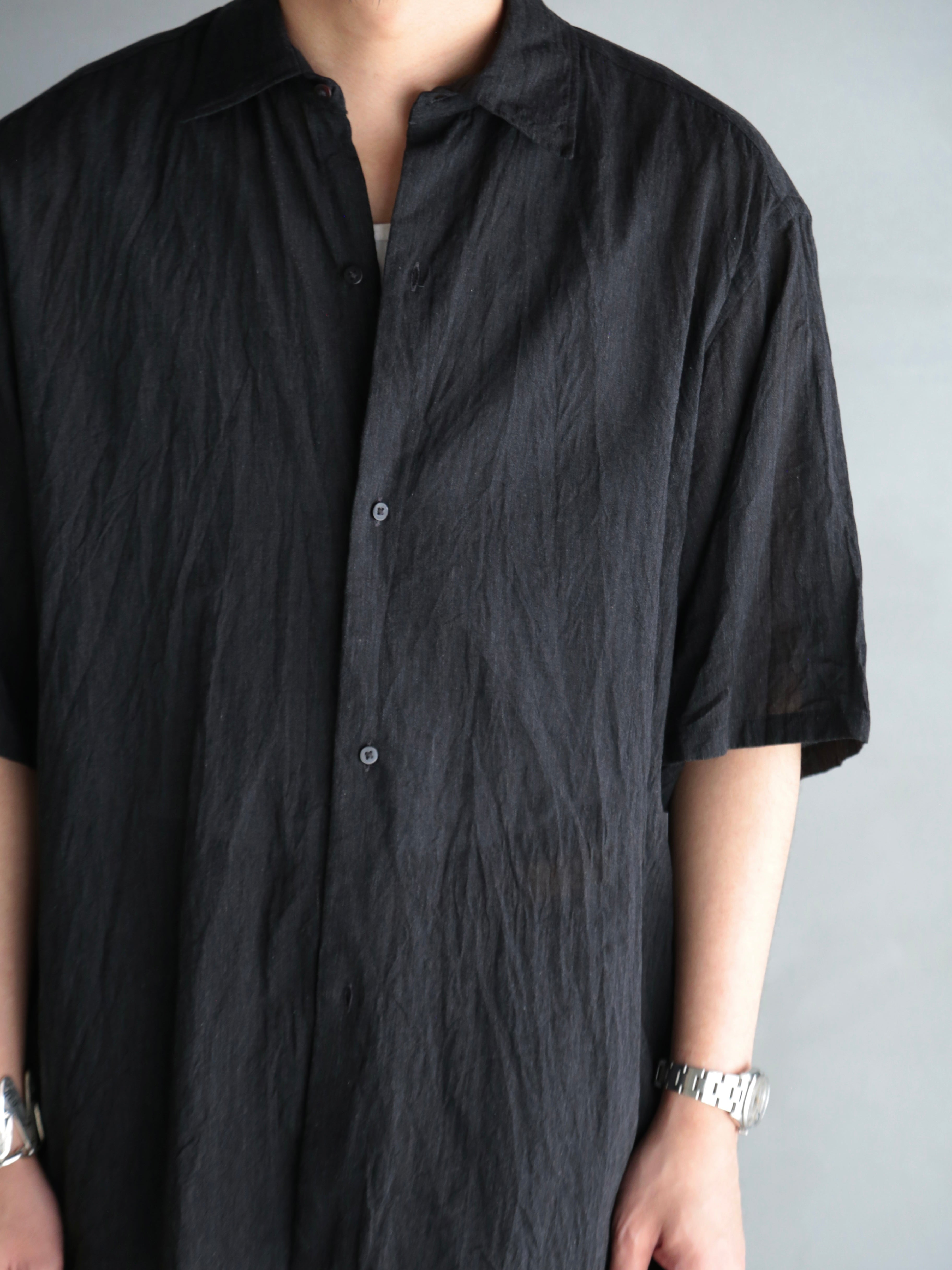 blurhms】Silk-Co Voile Half-Sleeve Shirt (Mens) – End on End.