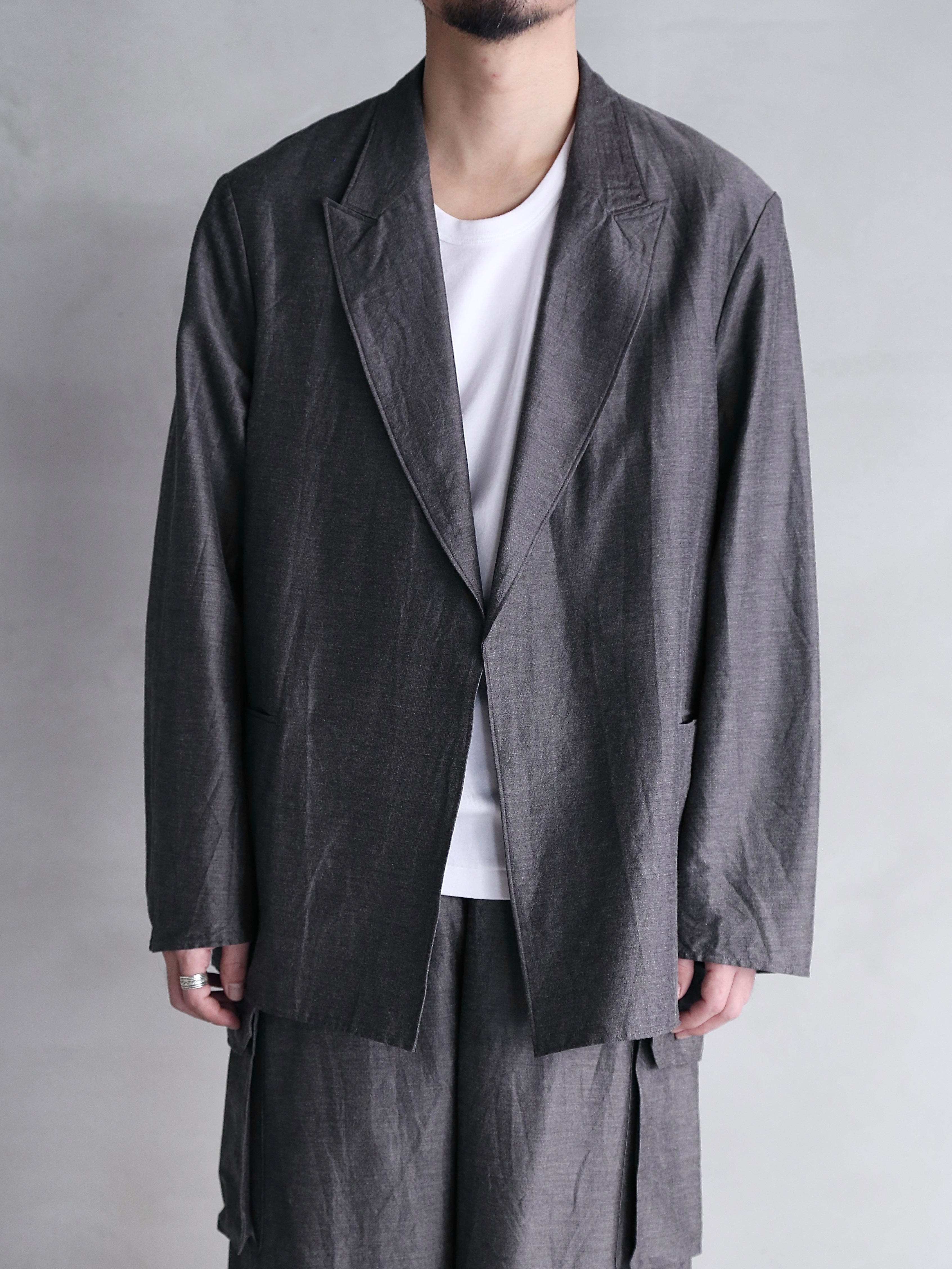 blurhms】Silk-Wo-Co Peaked Lapel Cardigan Jacket (Mens) – End on End.
