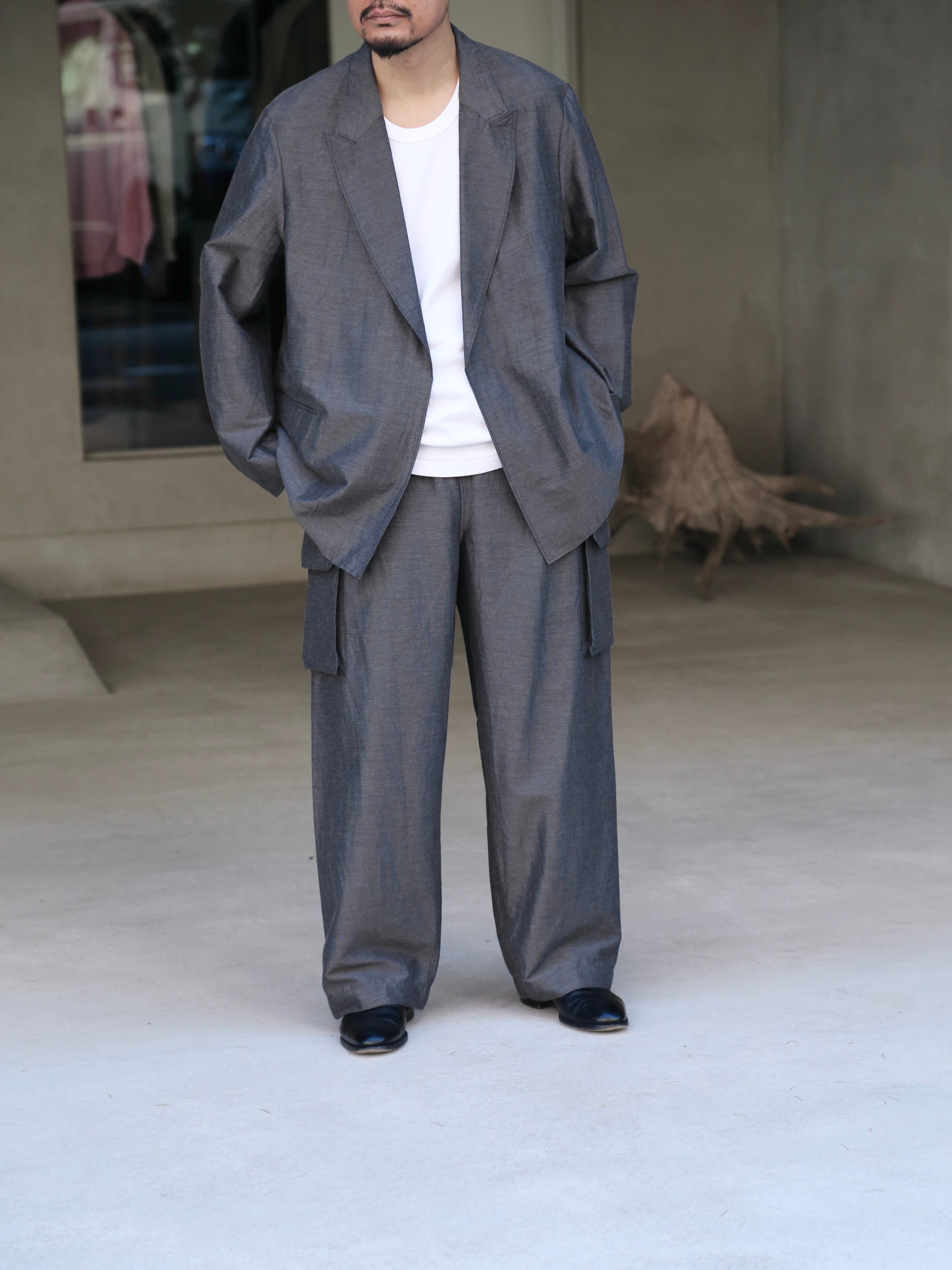 blurhms】Silk-Wo-Co Peaked Lapel Cardigan Jacket (Mens) – End on End.