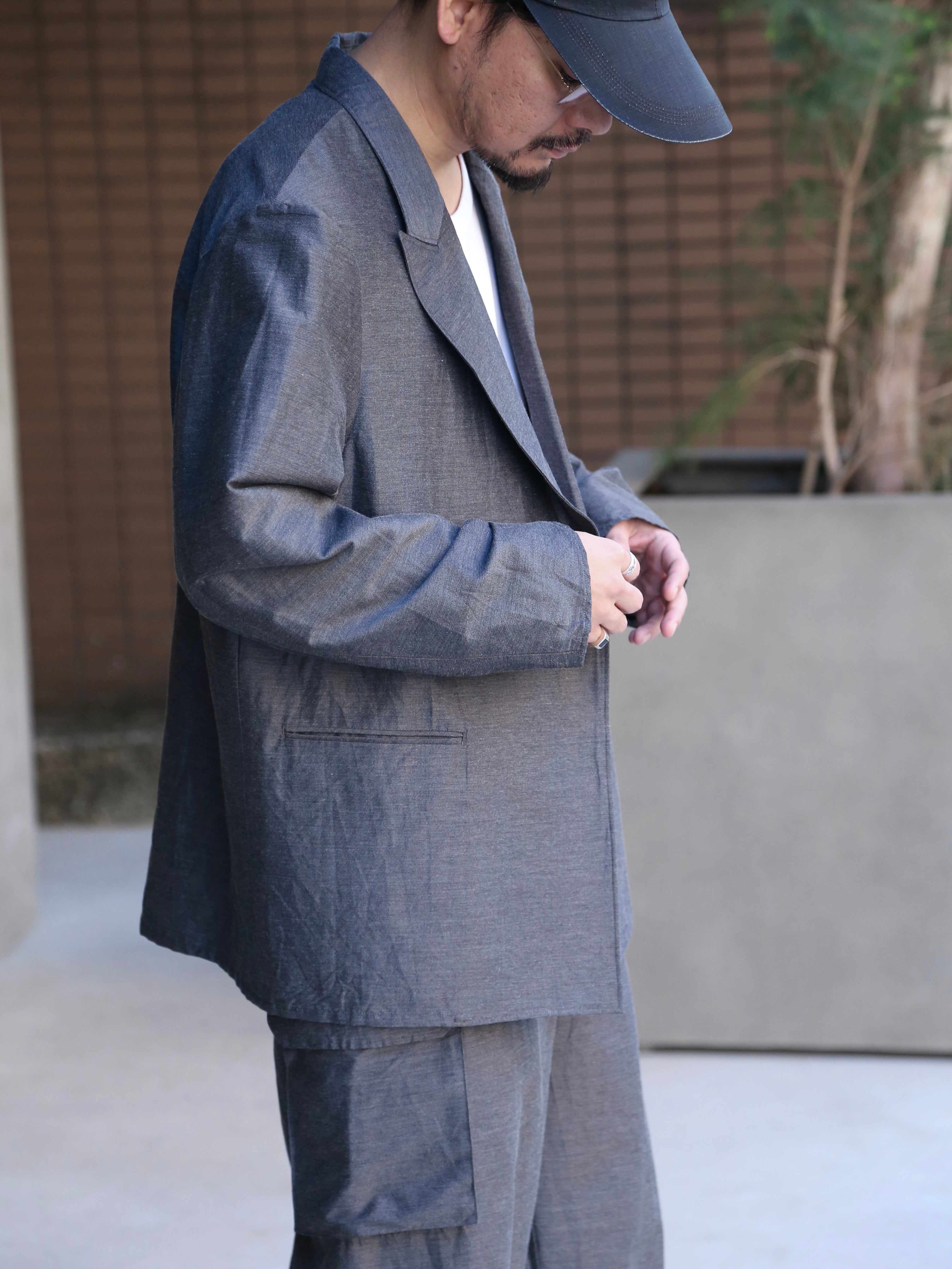 blurhms】Silk-Wo-Co Peaked Lapel Cardigan Jacket (Mens) – End on End.