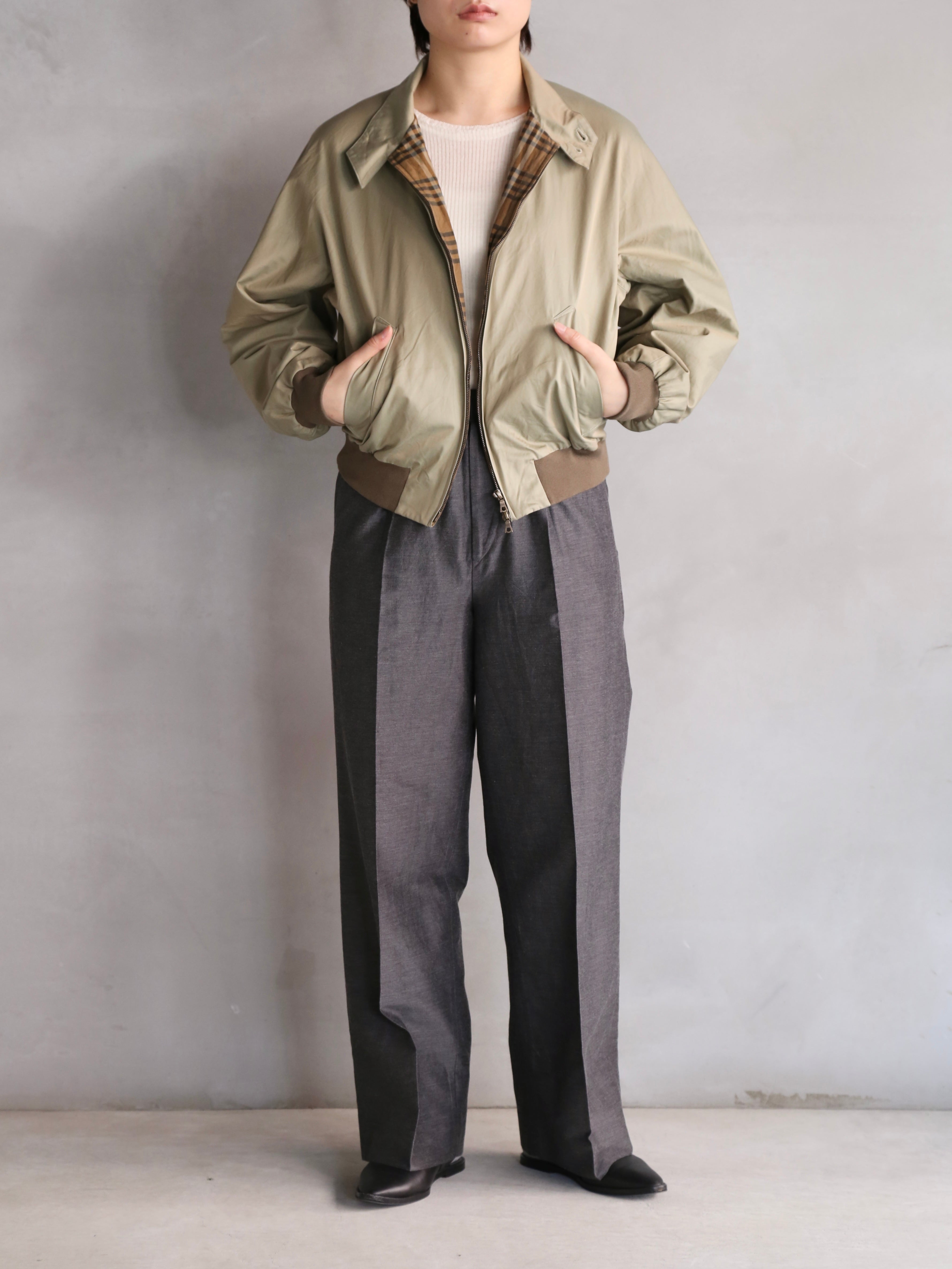 ジャケット・アウター blurhms CottonGabardineHarrington Jacket blurhms】Cotton Gabardine Harrington Jacket (Womens) – End on End.
