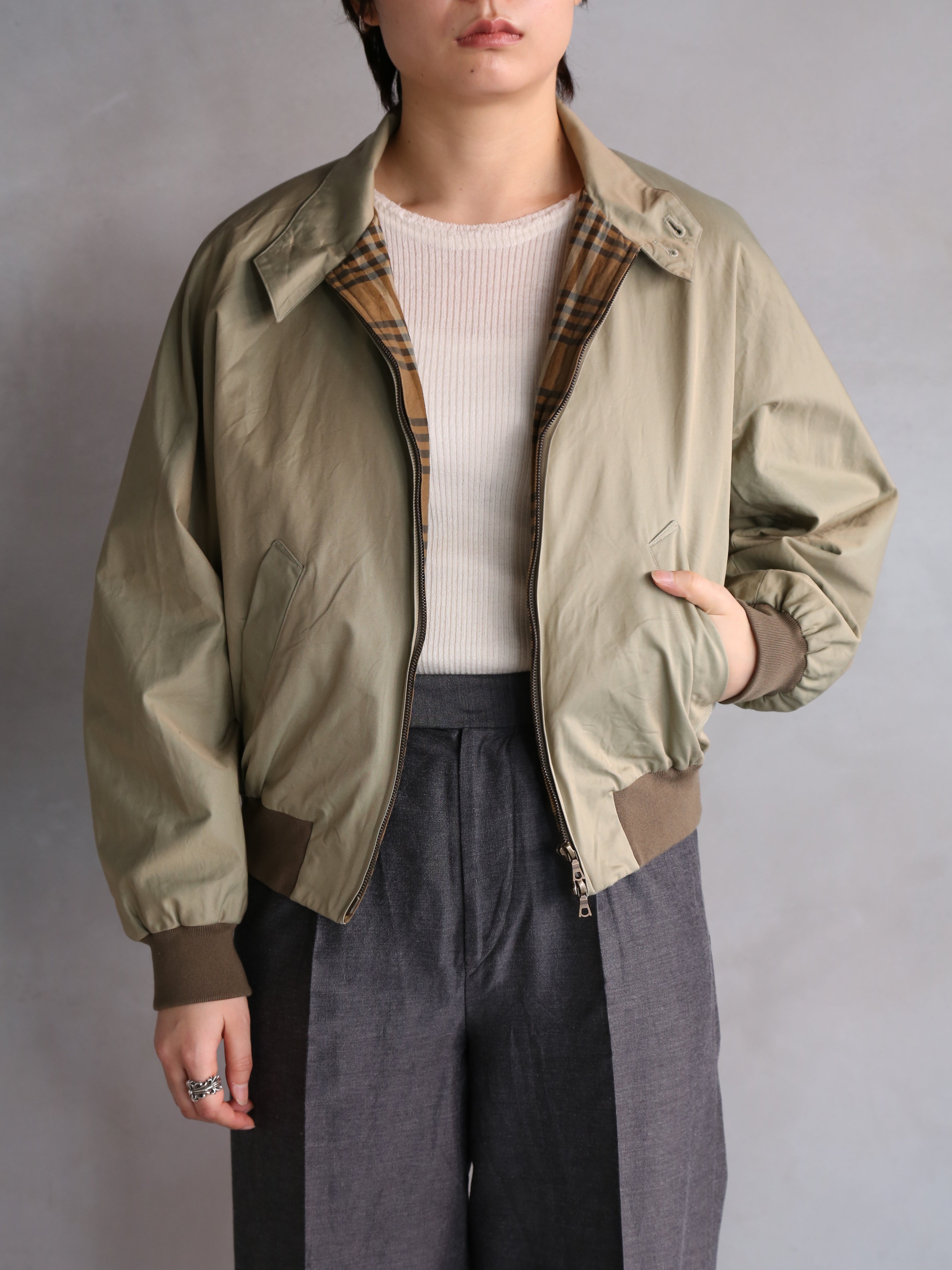 blurhms】Cotton Gabardine Harrington Jacket (Womens) – End on End