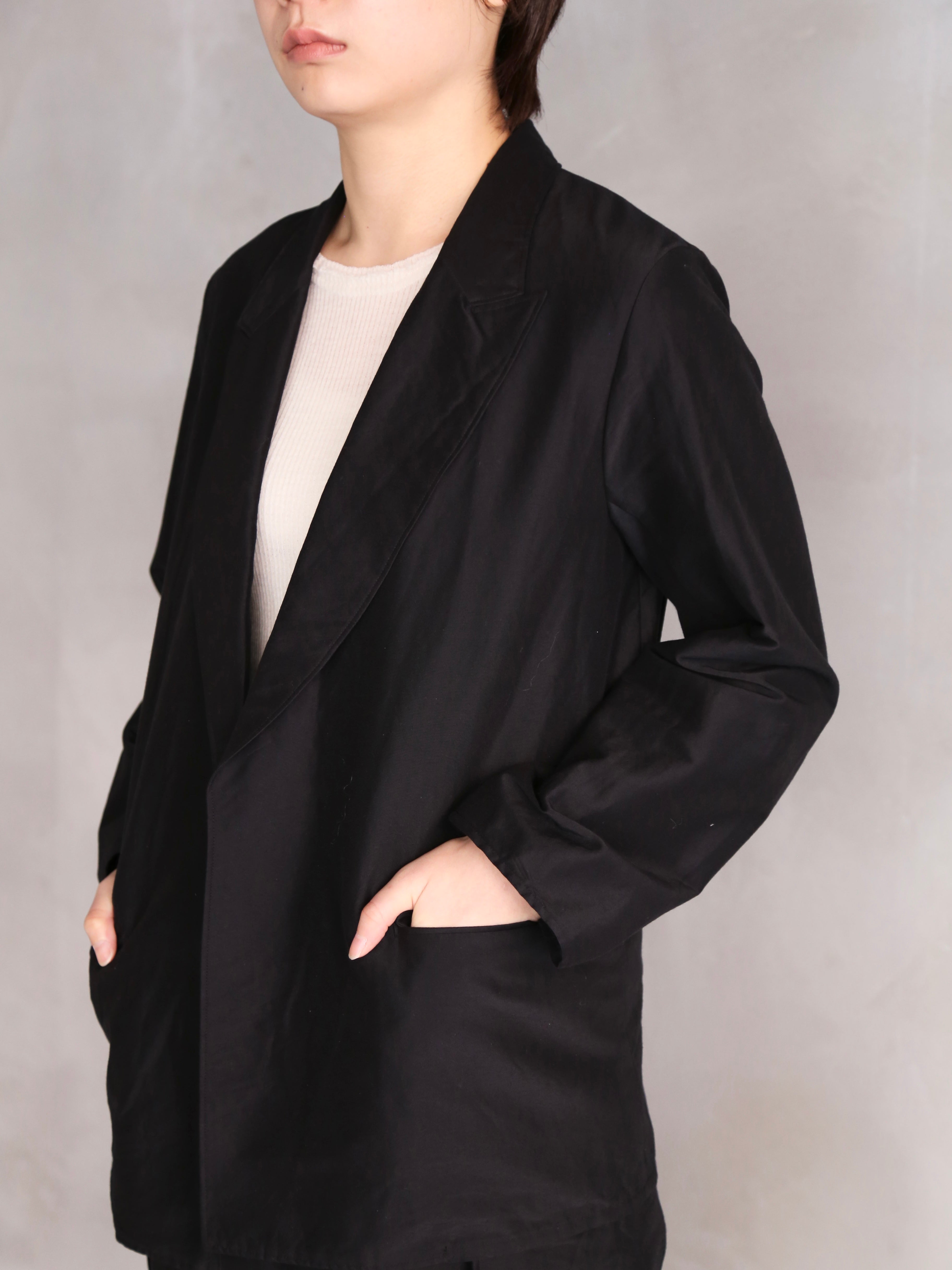 blurhms ウールレーヨンシルクカーディガンジャケット blurhms】Silk-Wo-Co Peaked Lapel Cardigan Jacket (Womens) – End on