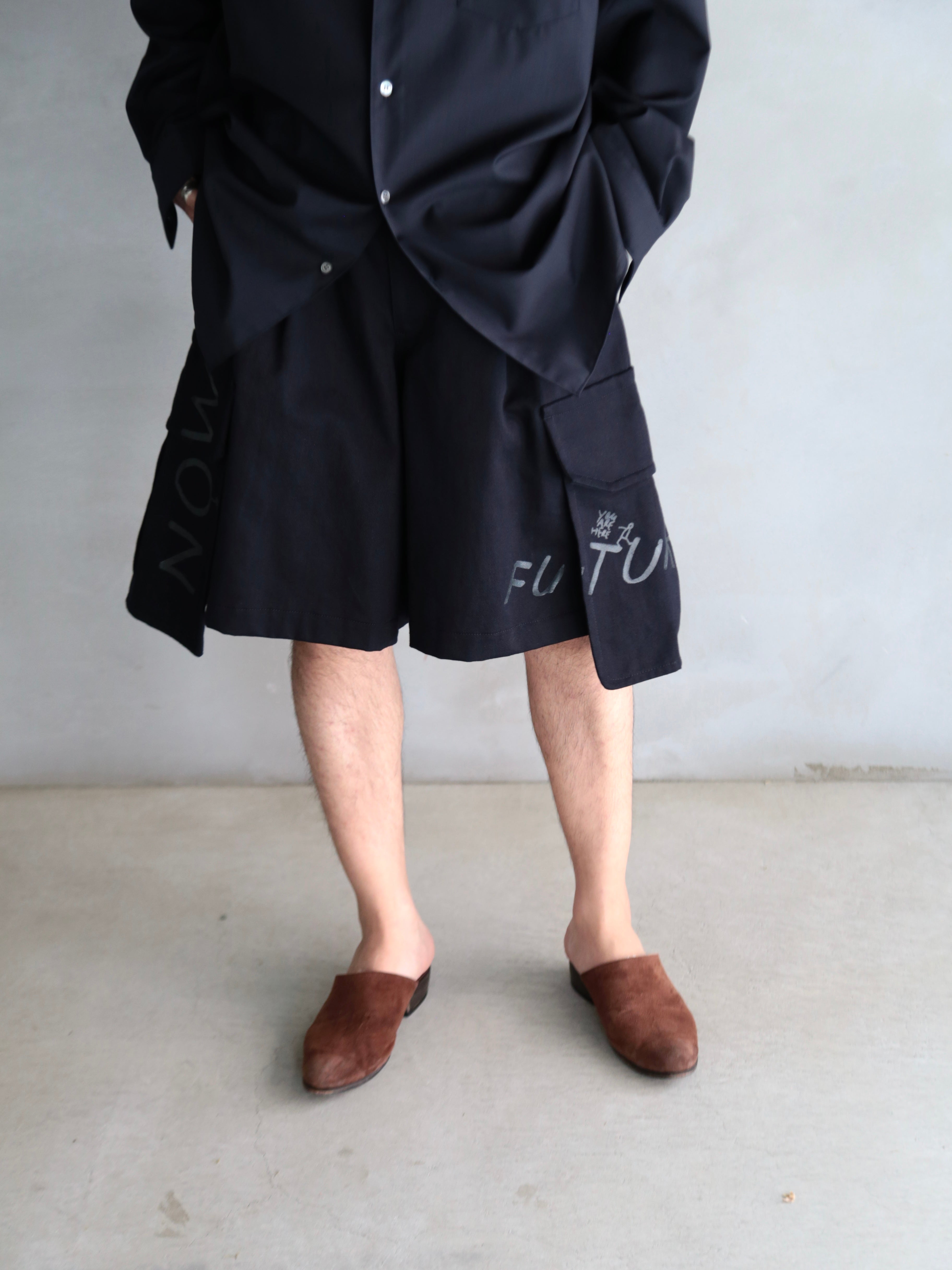 COMME des GARCONS SHIRT】cotton twill garment printed Shorts – End