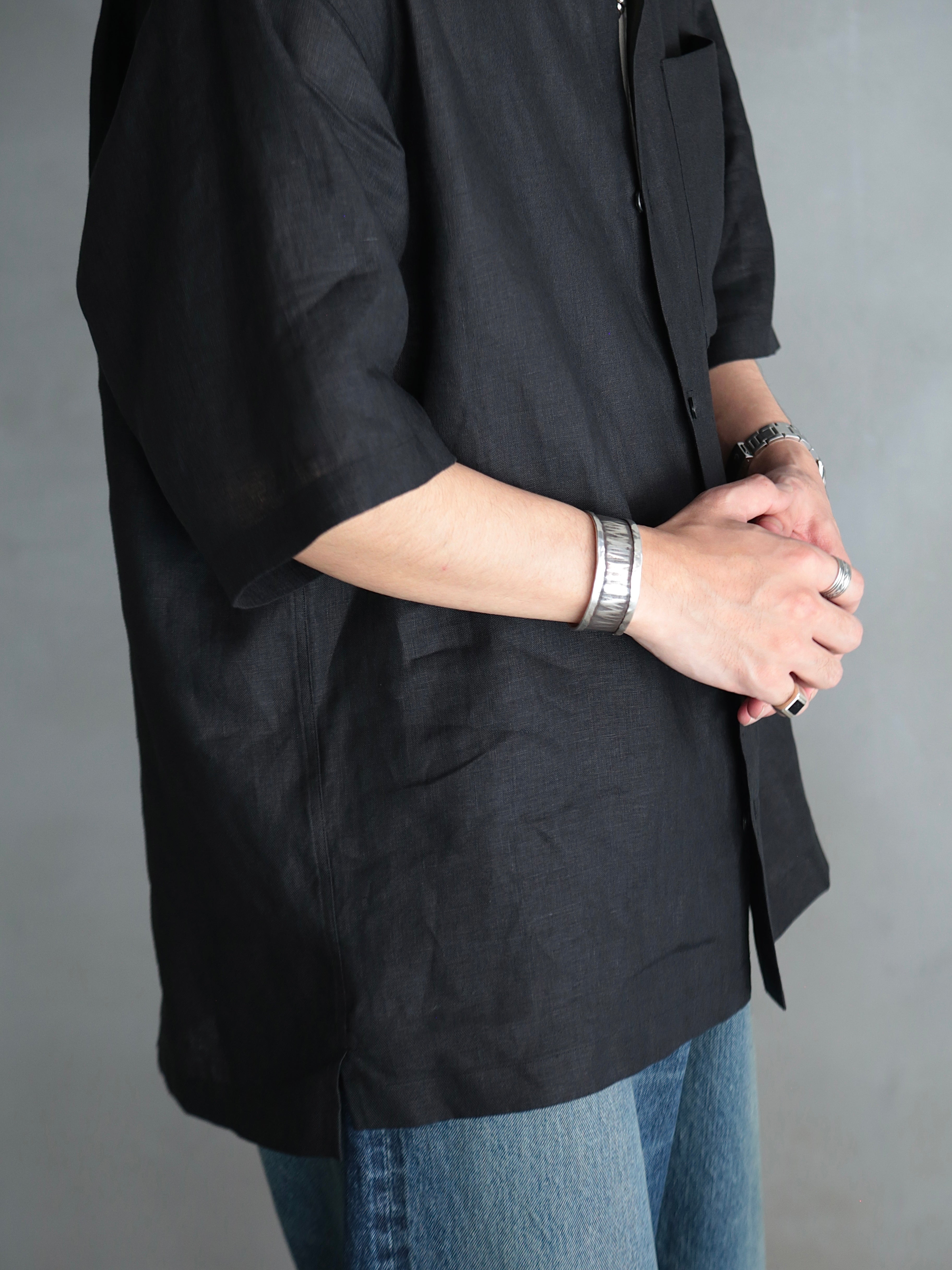 HEUGN】Sam Linen SSL Black – End on End.