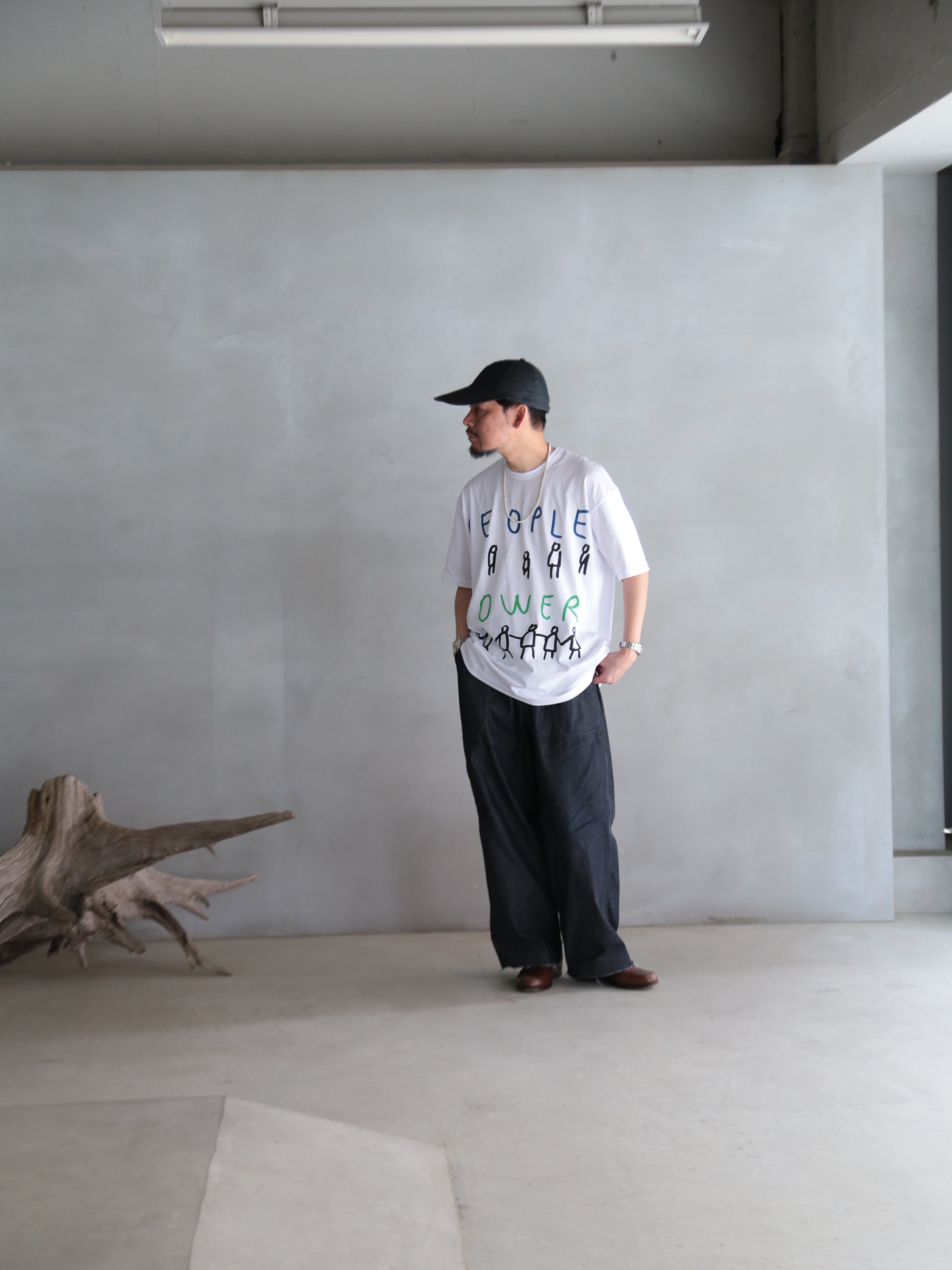 COMME des GARCONS SHIRT】printed cotton jersey OVERSIZED People
