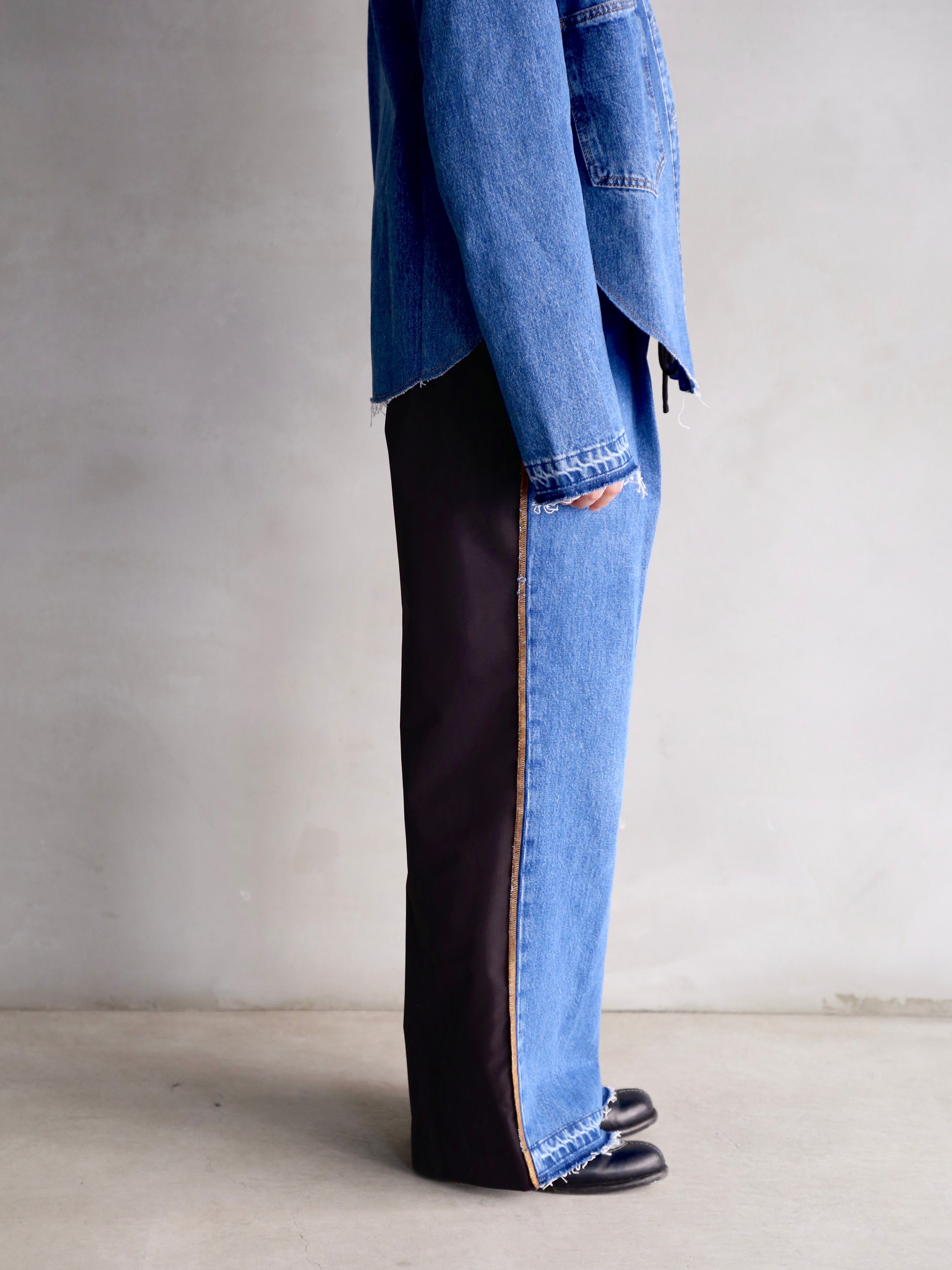 LITKOVSKA】Pleated Wide-Leg Jeans – End on End.