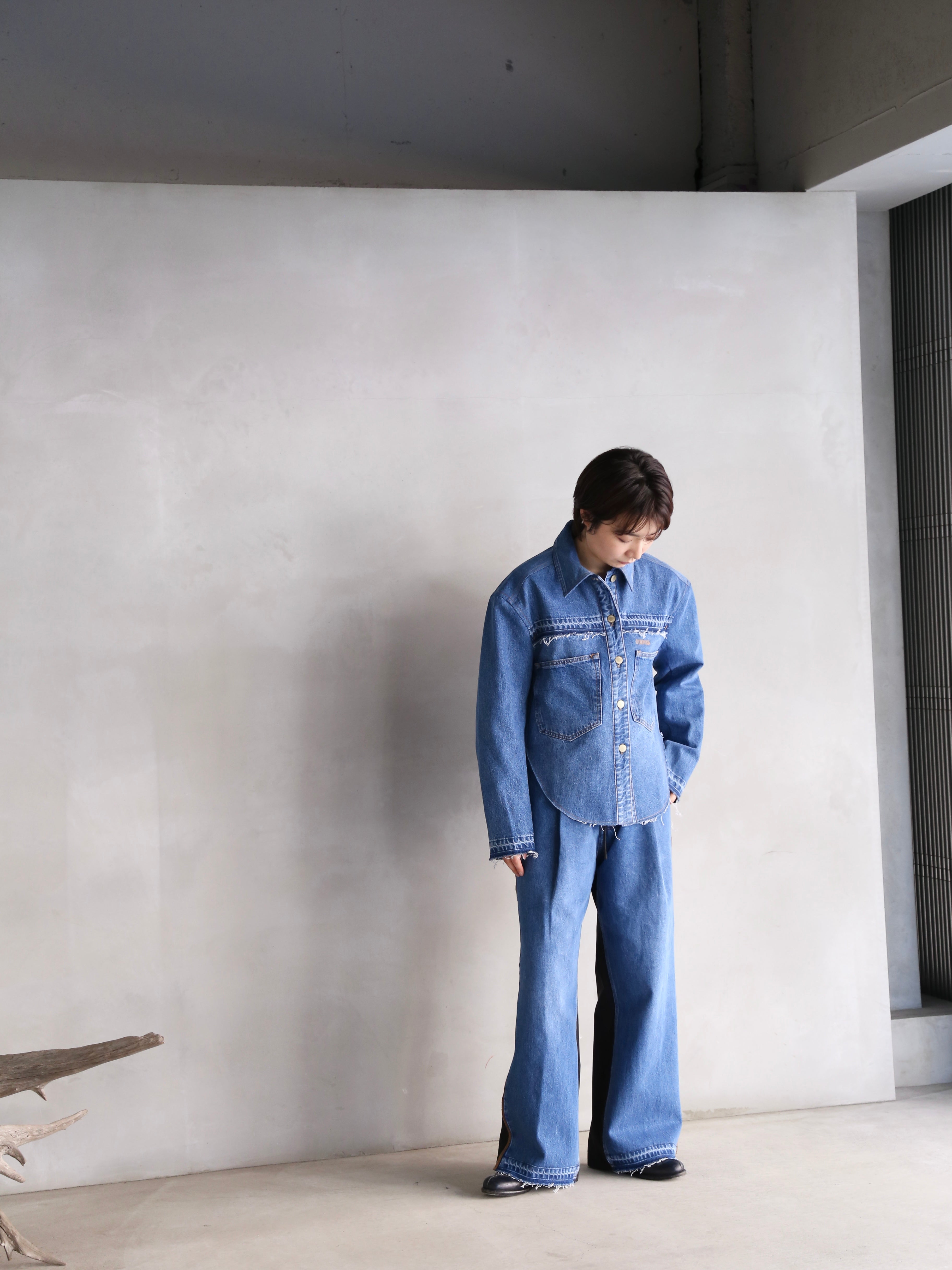 LITKOVSKA】Frayed Denim Shirt – End on End.