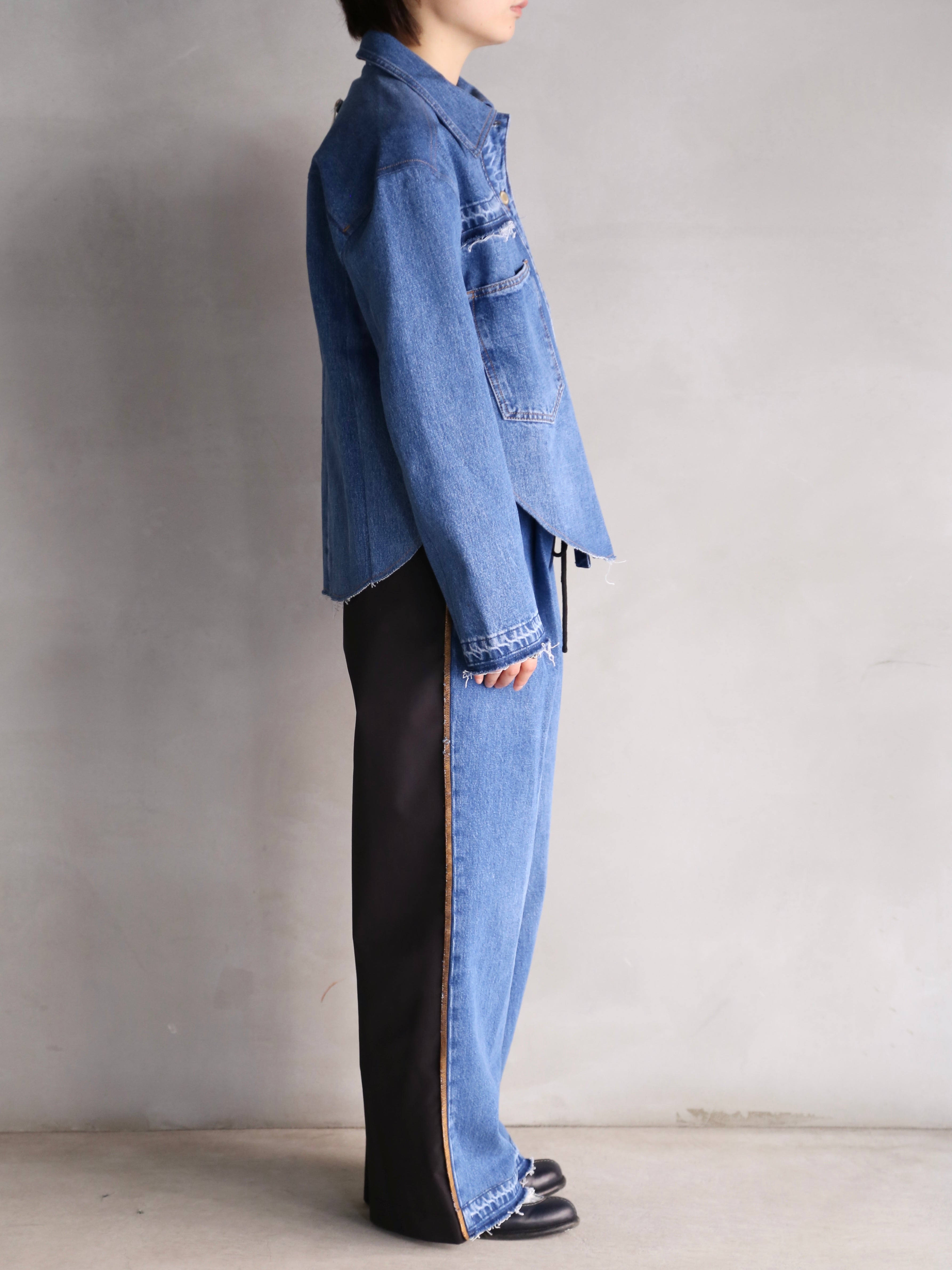 LITKOVSKA】Pleated Wide-Leg Jeans – End on End.