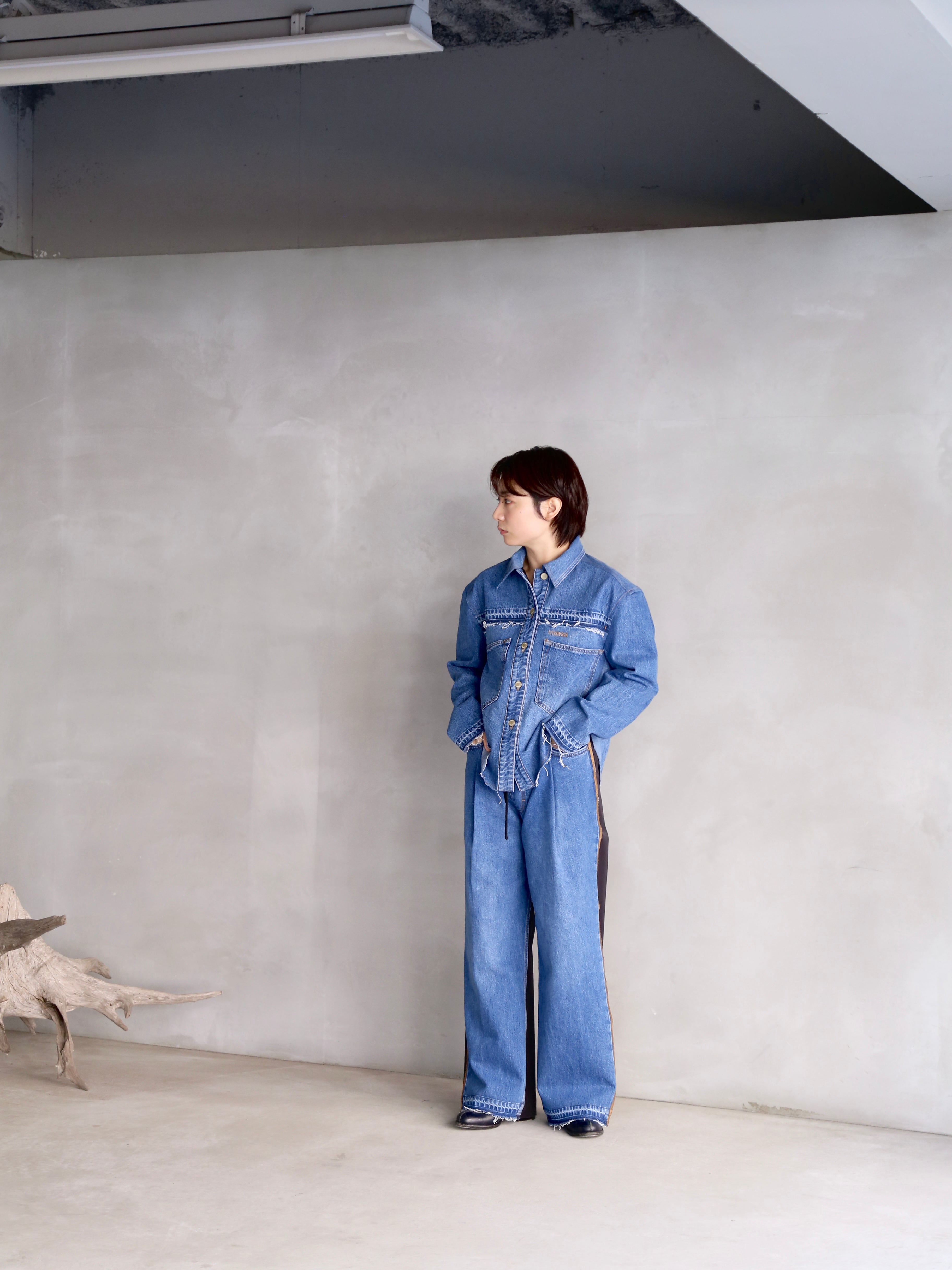 LITKOVSKA】Pleated Wide-Leg Jeans – End on End.
