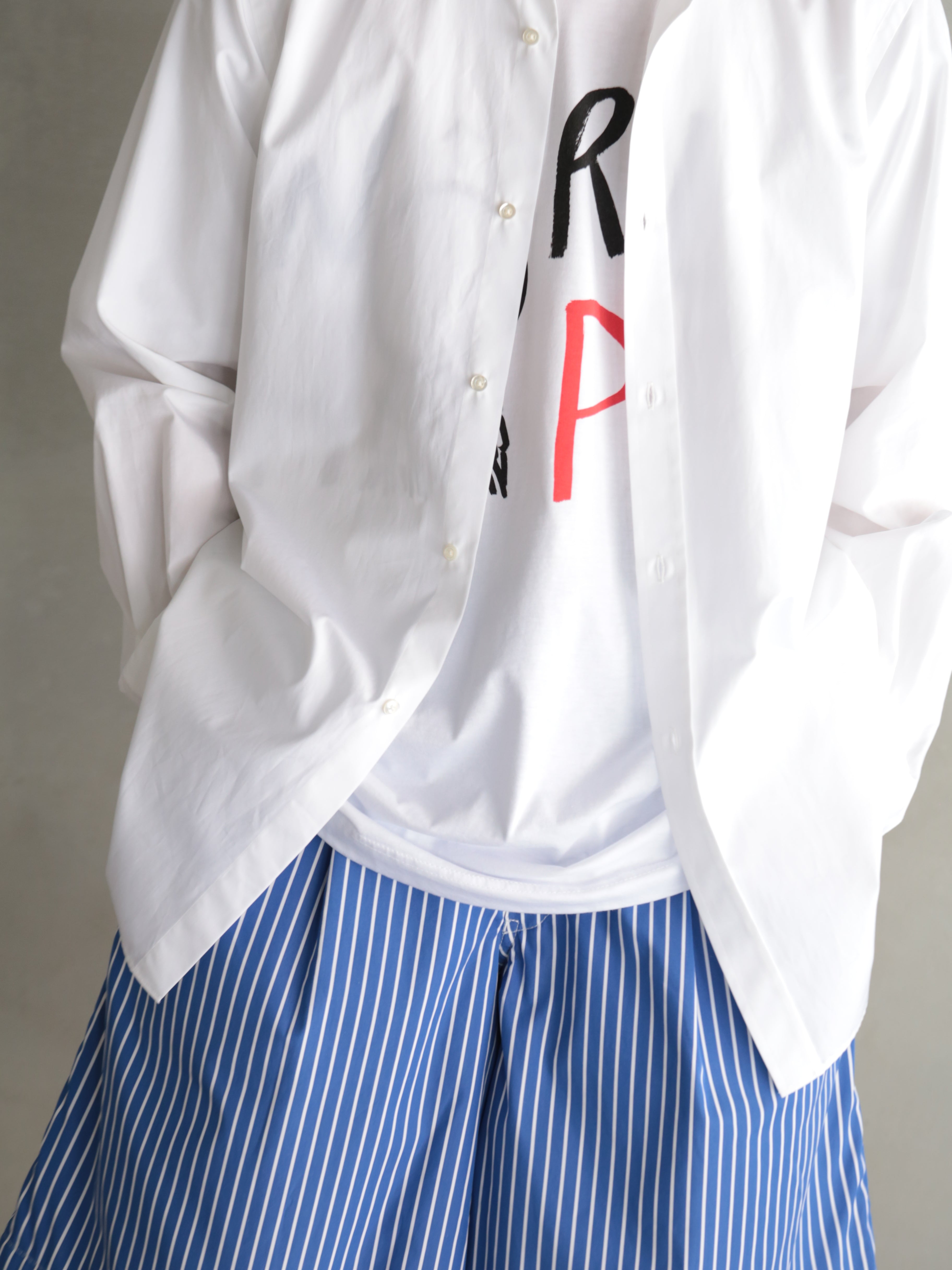 COMME des GARCONS SHIRT】printed cotton jersey OVERSIZED World