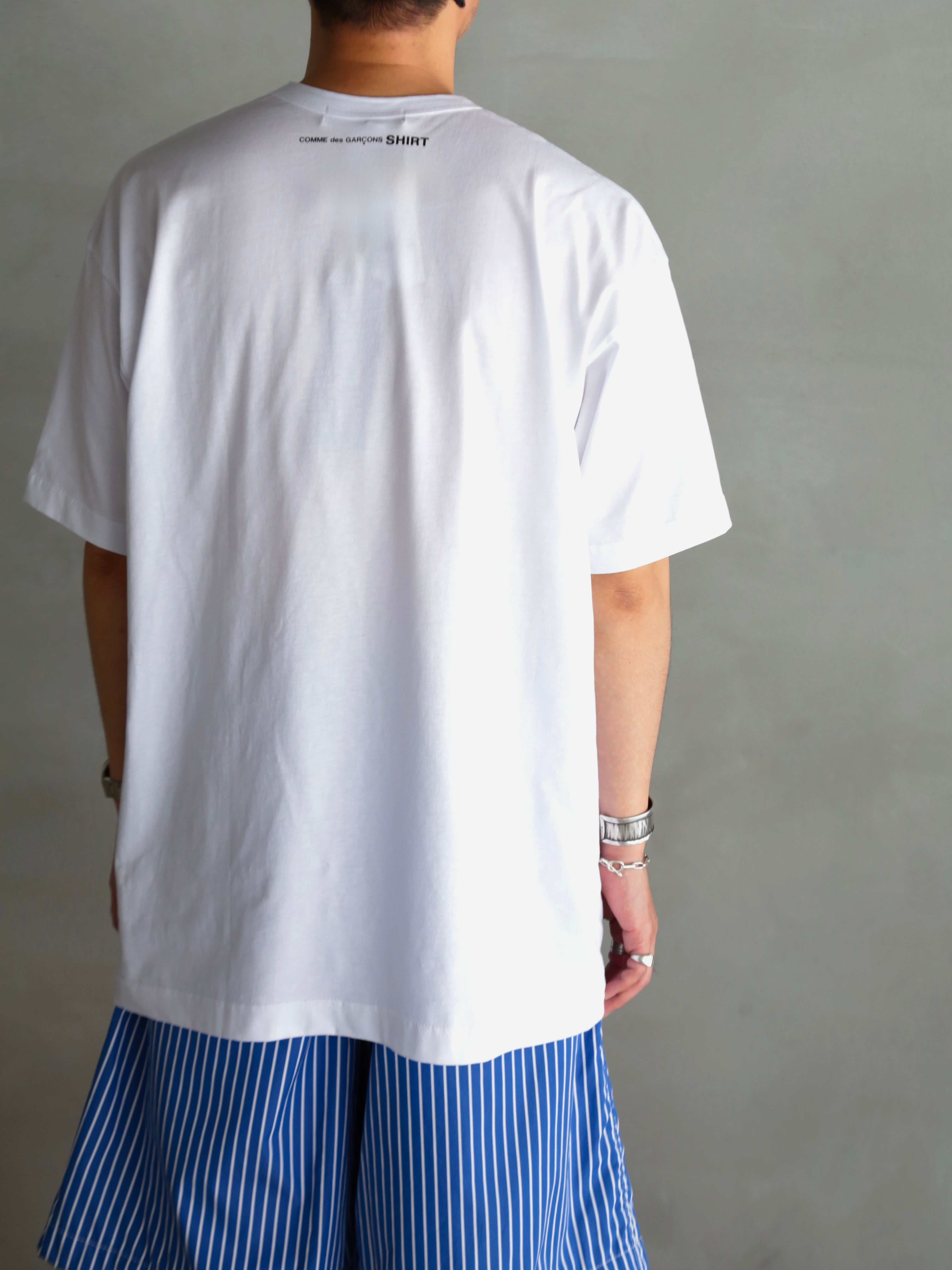 COMME des GARCONS SHIRT】printed cotton jersey OVERSIZED World