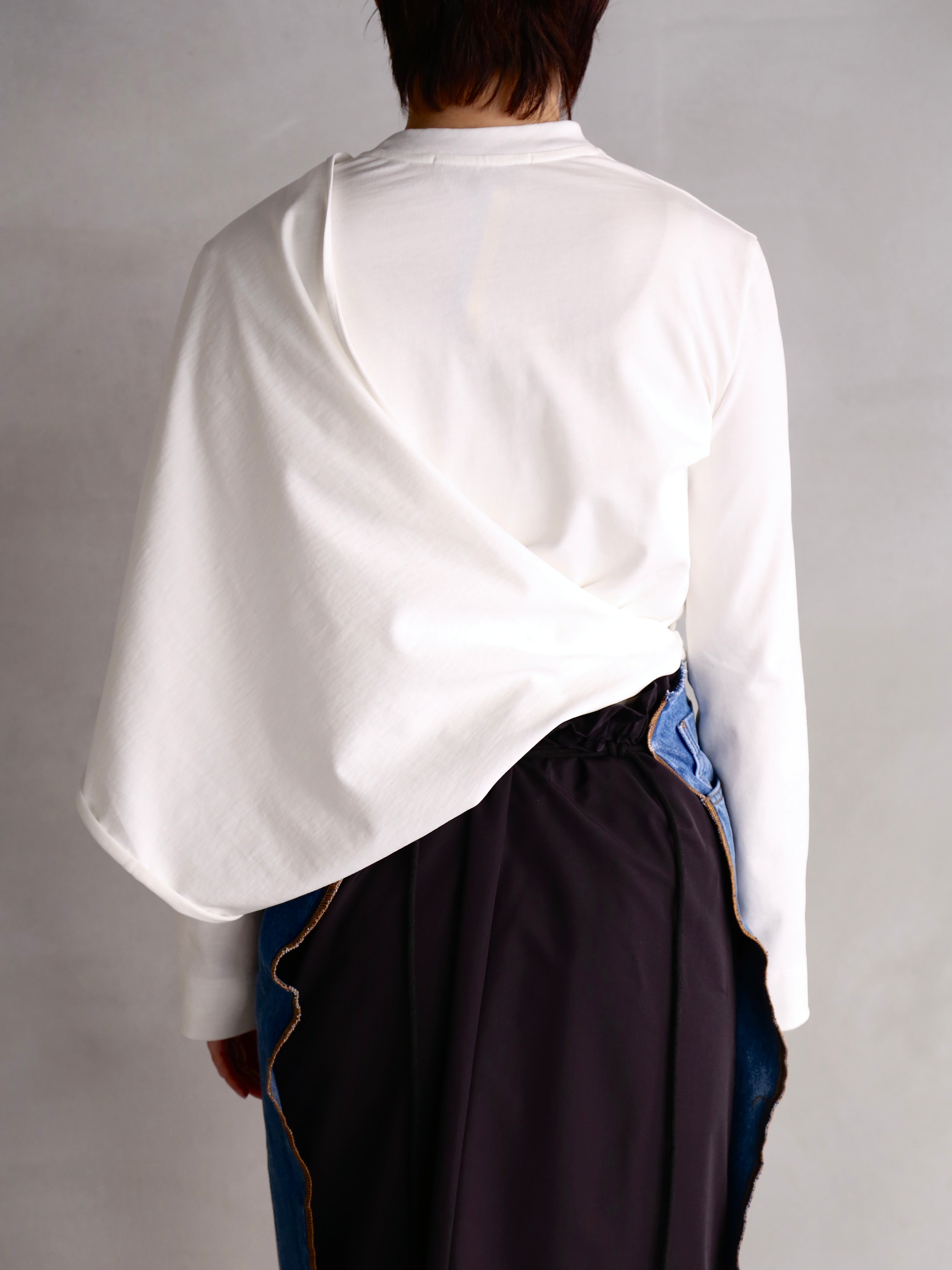 LITKOVSKA】Asymmetric Cotton Longsleeve – End on End.