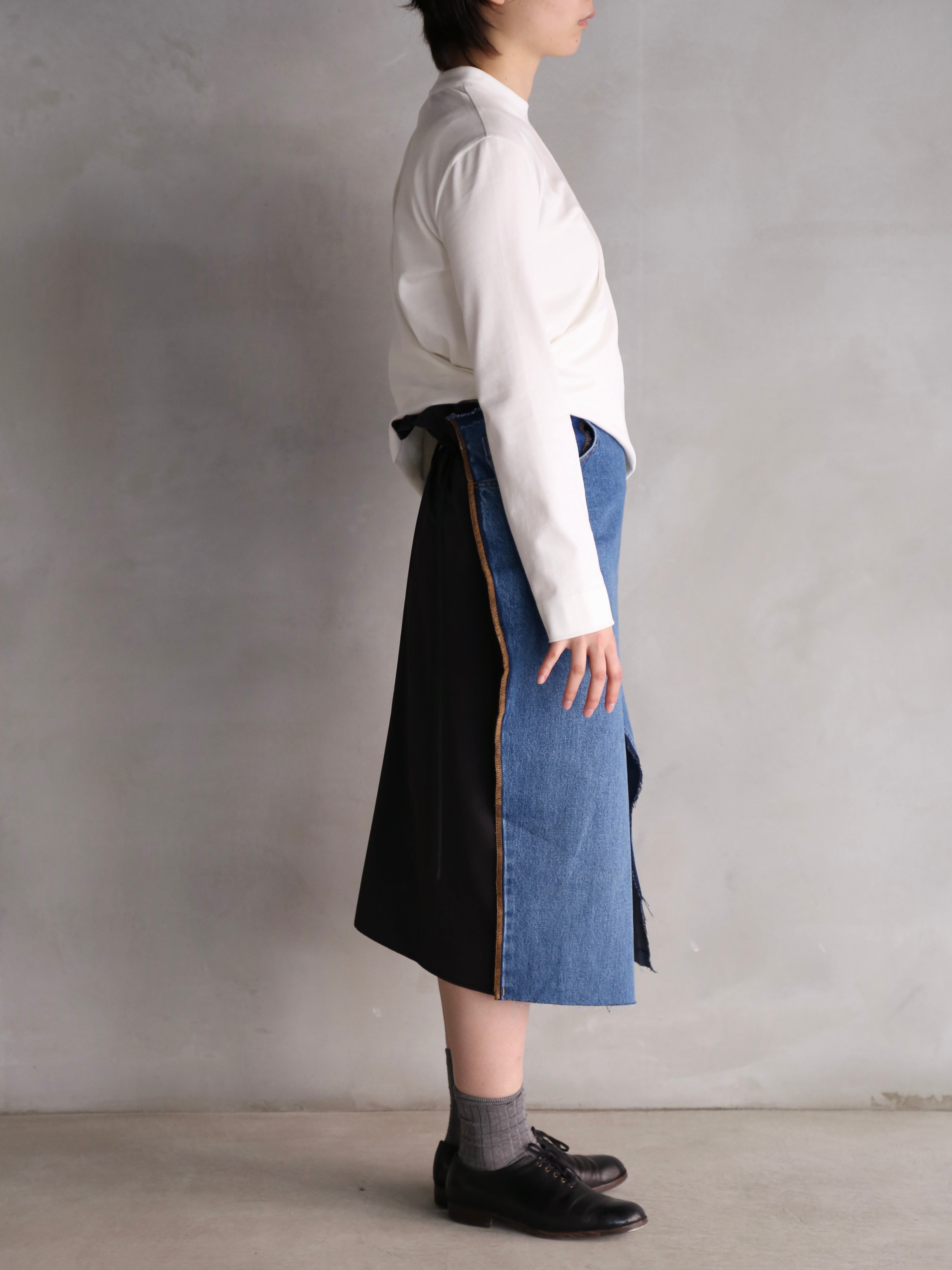 LITKOVSKA デニムスカート LITKOVSKA】Denim-Wool Blend Midi Skirt – End on End.