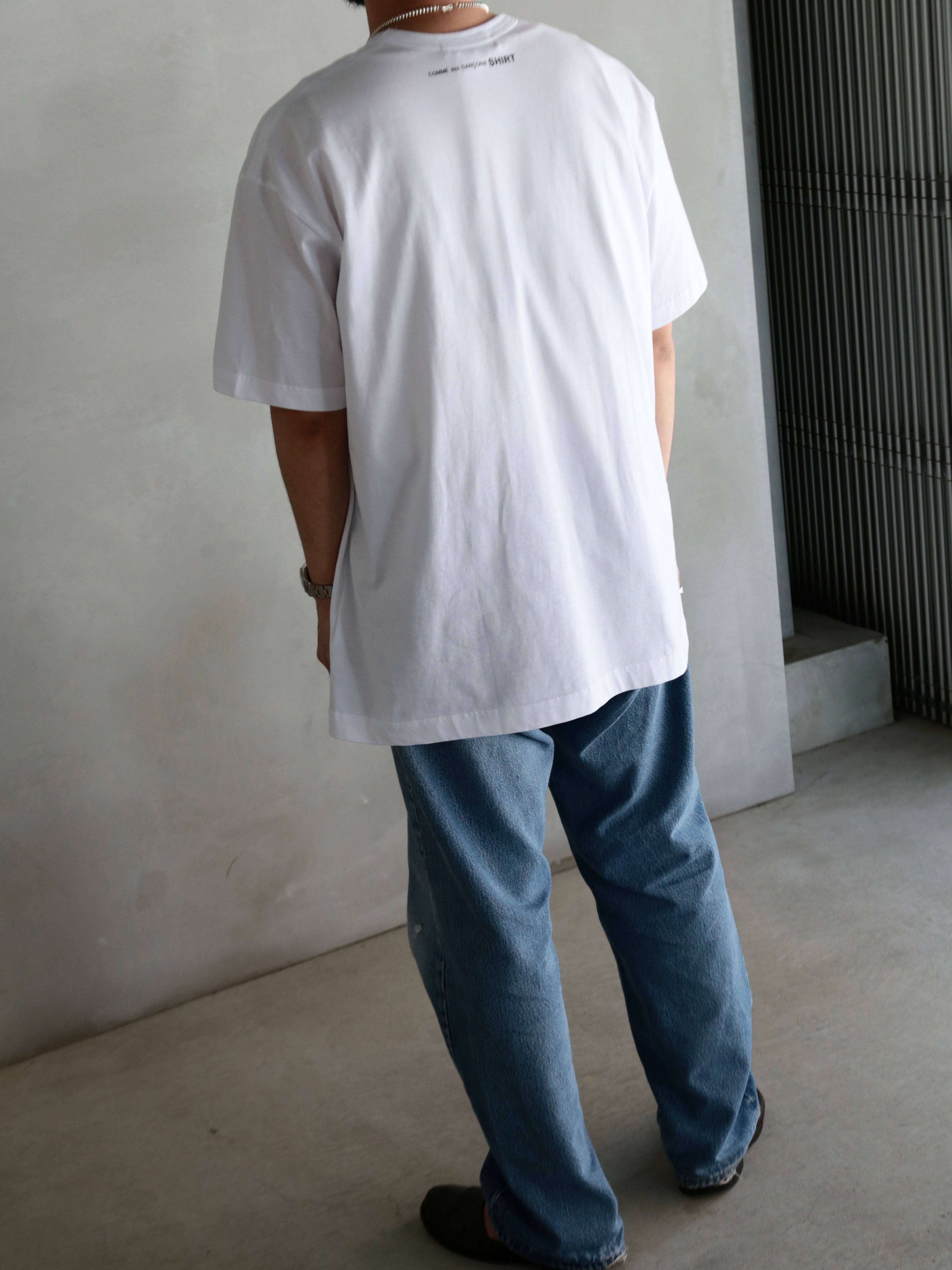 COMME des GARCONS SHIRT】printed cotton jersey OVERSIZED Humanity