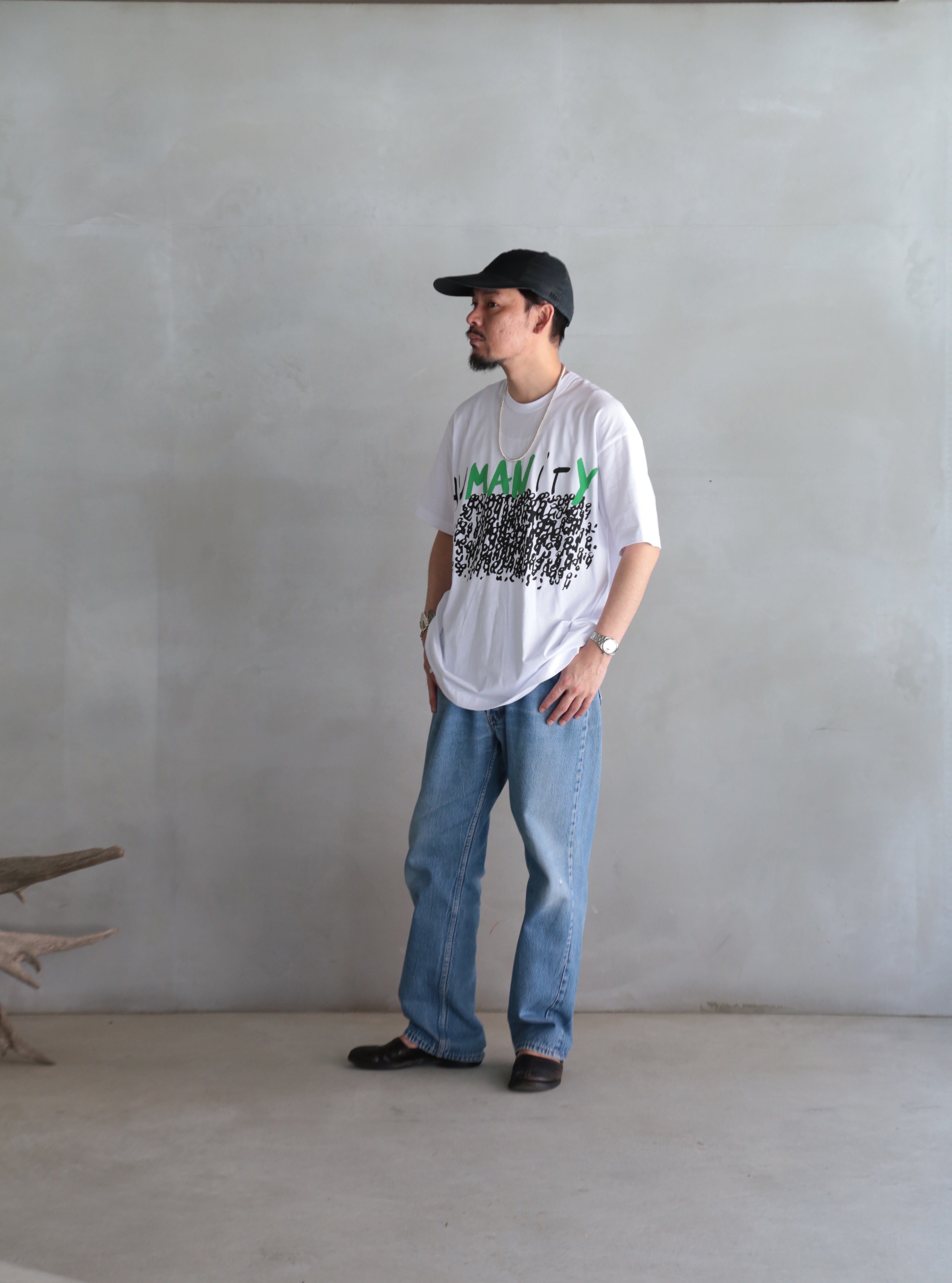 け*ん様 COMME des GARCONS SHIRT / ドッキングデザイン COMME des GARCONS SHIRT】printed cotton jersey OVERSIZED Humanity