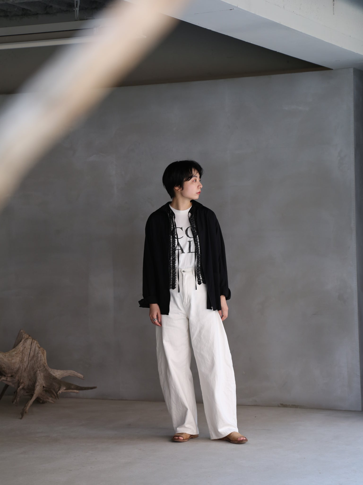 SEA ISLAND COTTON DENIM CURVY PANTS
