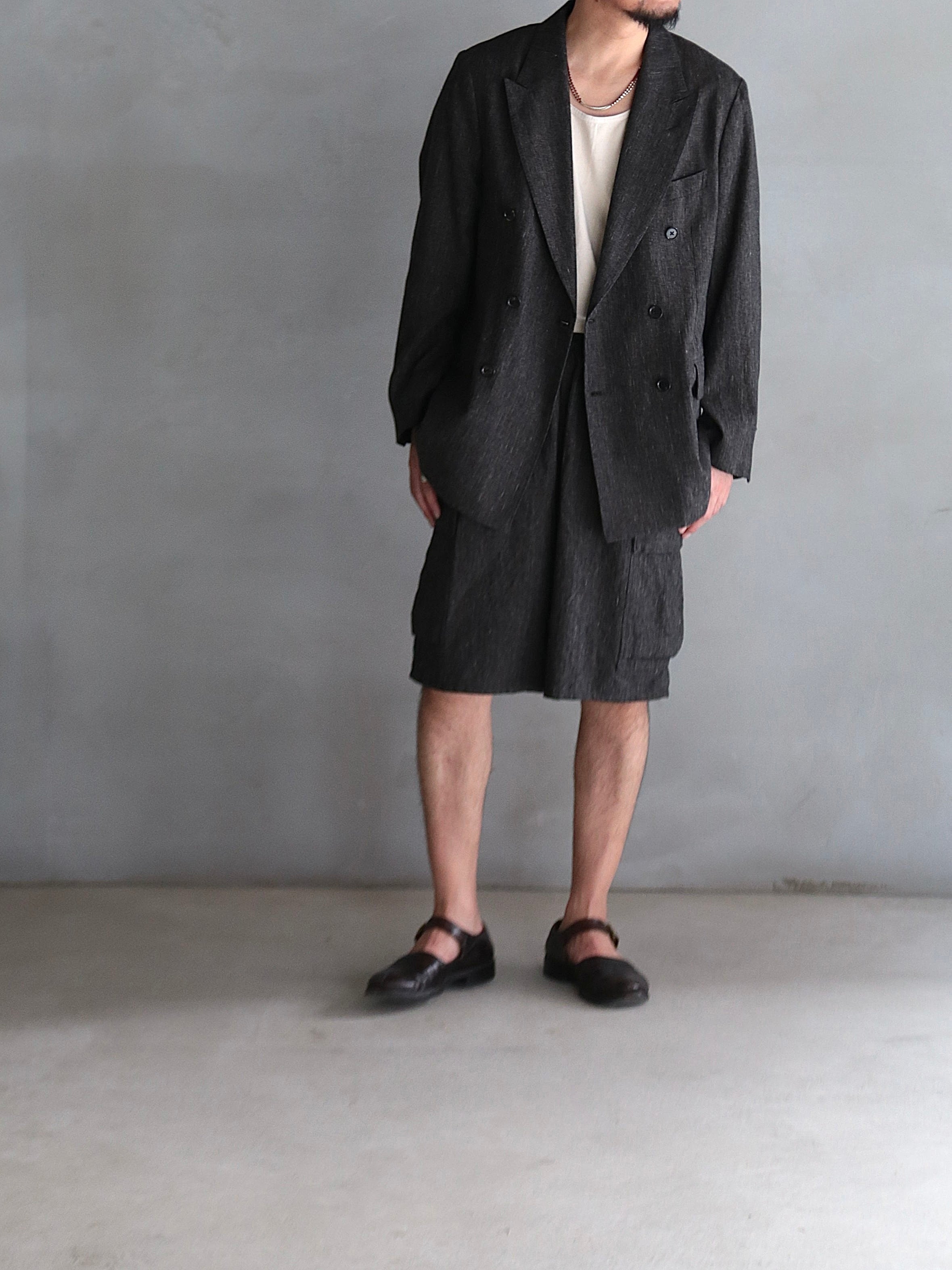 blurhms】Cotton Mix Nep Double-Breasted Jacket (Mens) – End on End.