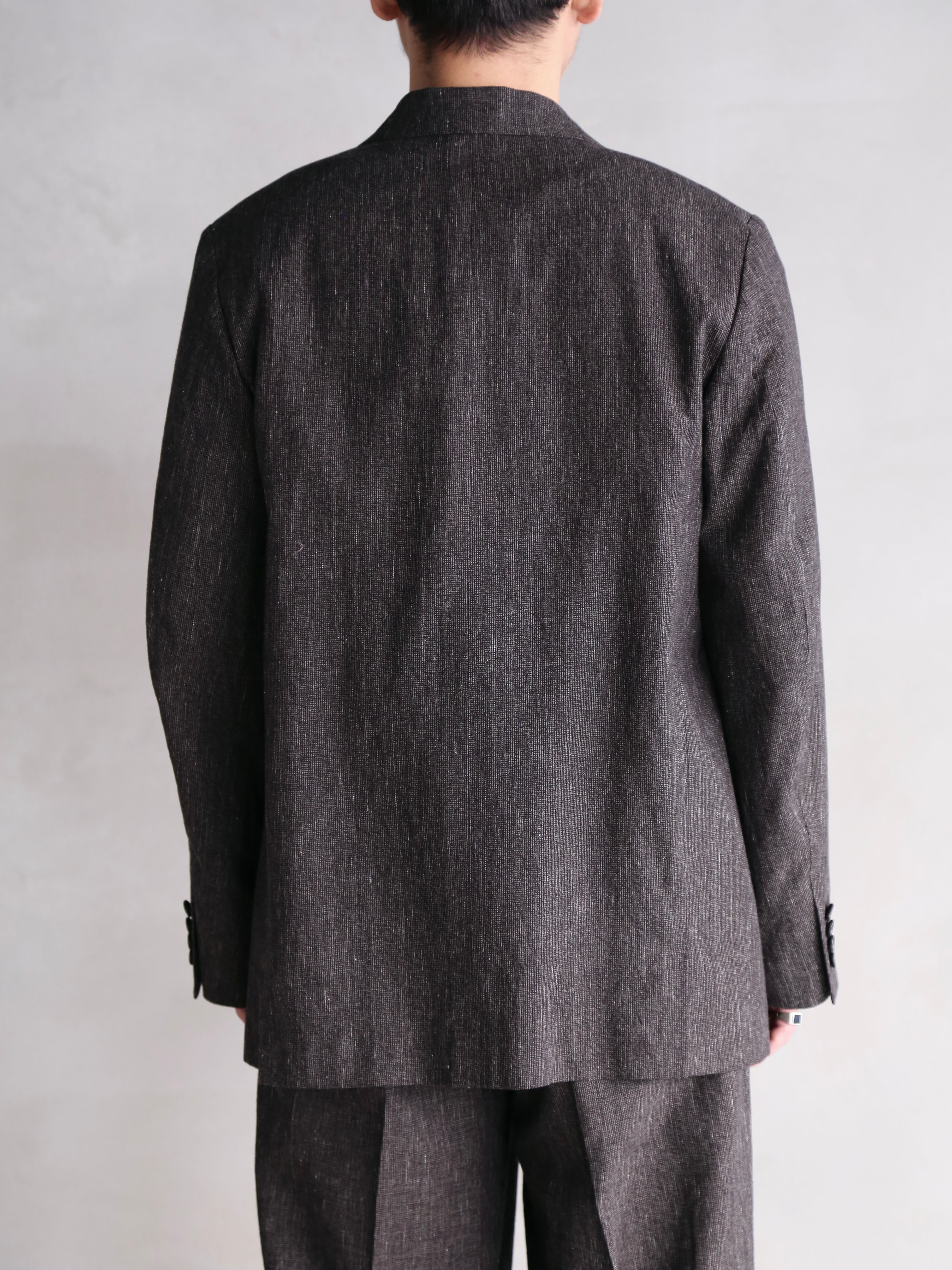 blurhms】Cotton Mix Nep Double-Breasted Jacket (Mens) – End on End.