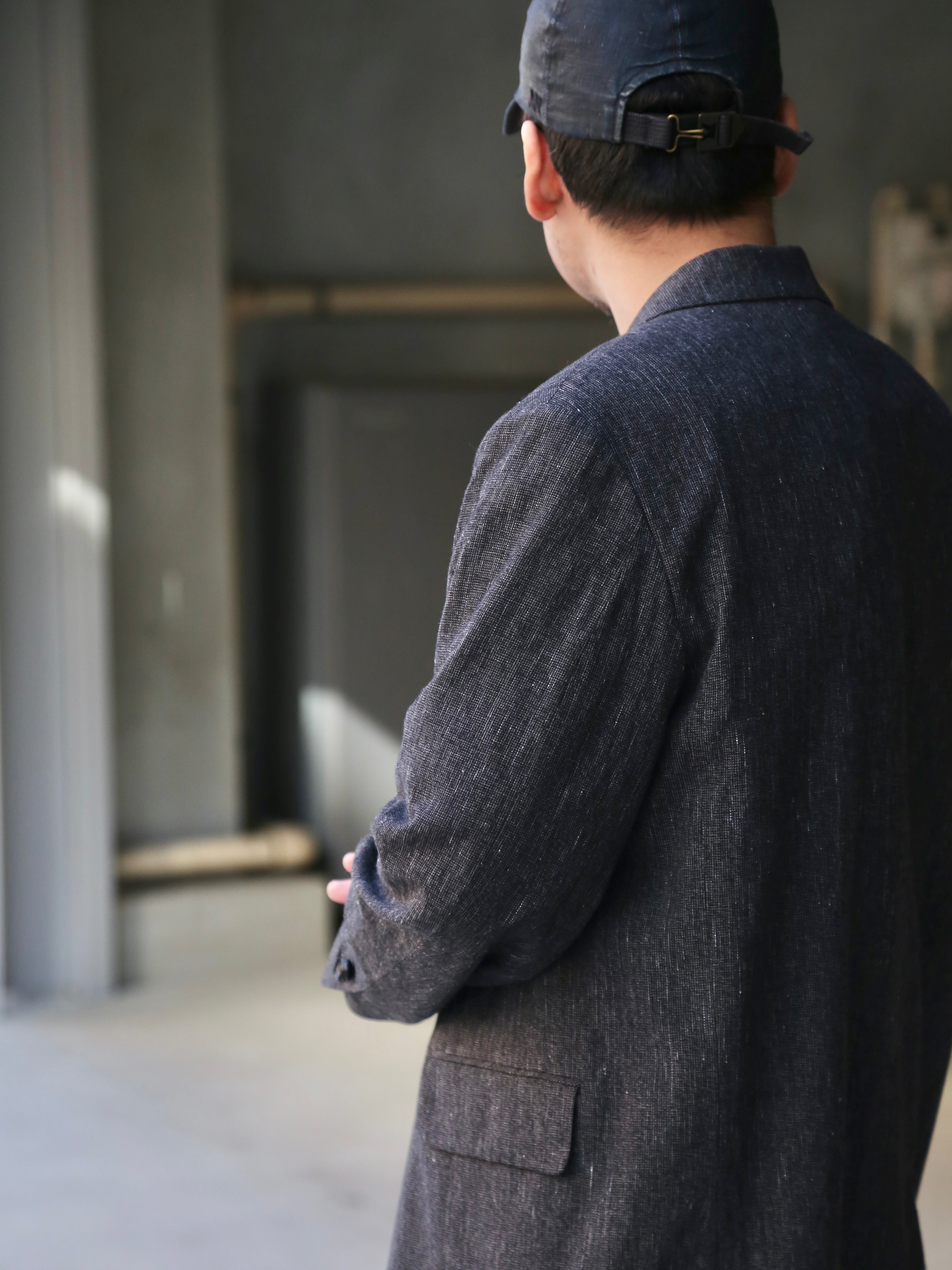 blurhms】Cotton Mix Nep Double-Breasted Jacket (Mens) – End on End.