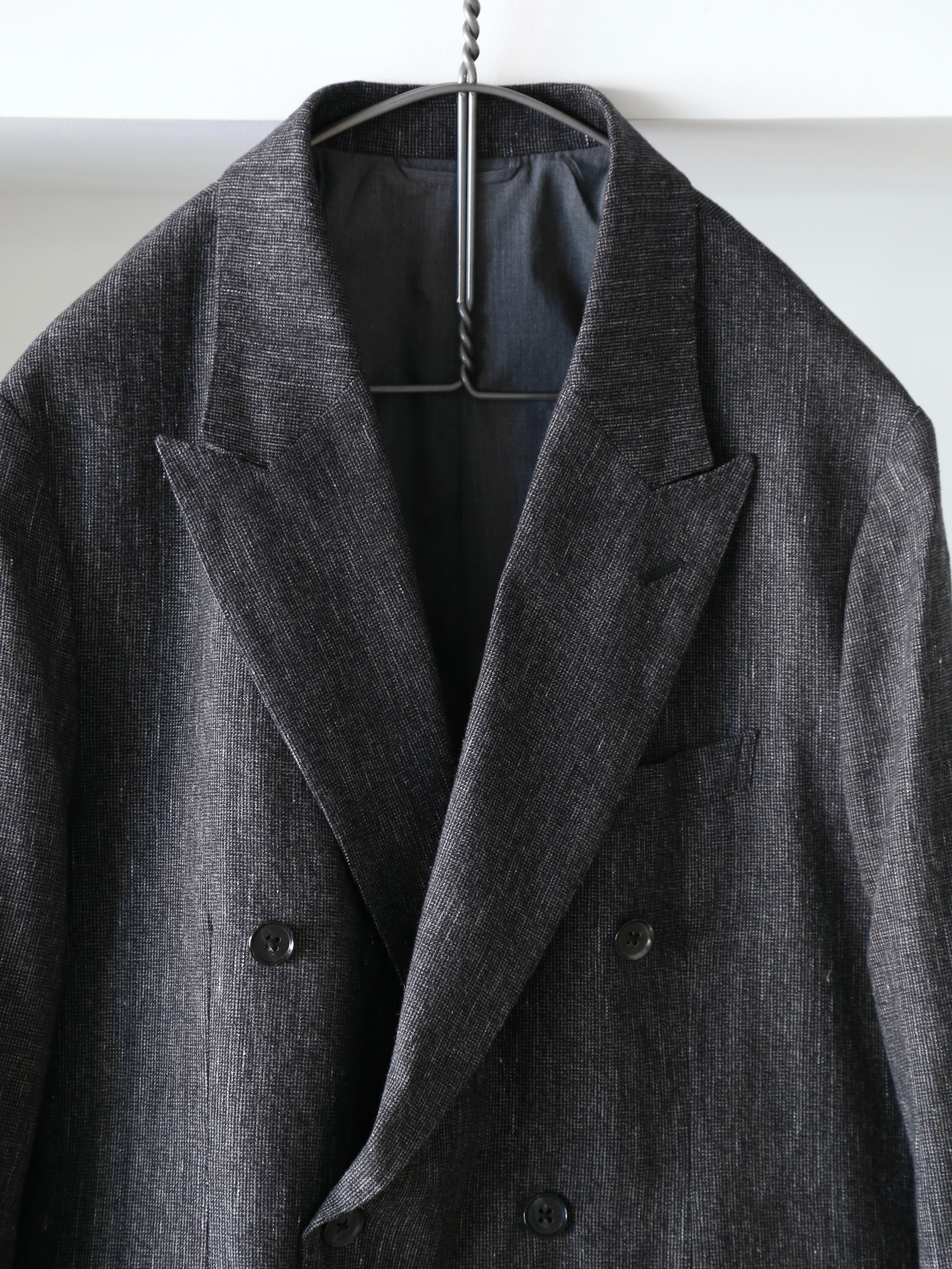 blurhms】Cotton Mix Nep Double-Breasted Jacket (Mens) – End on End.