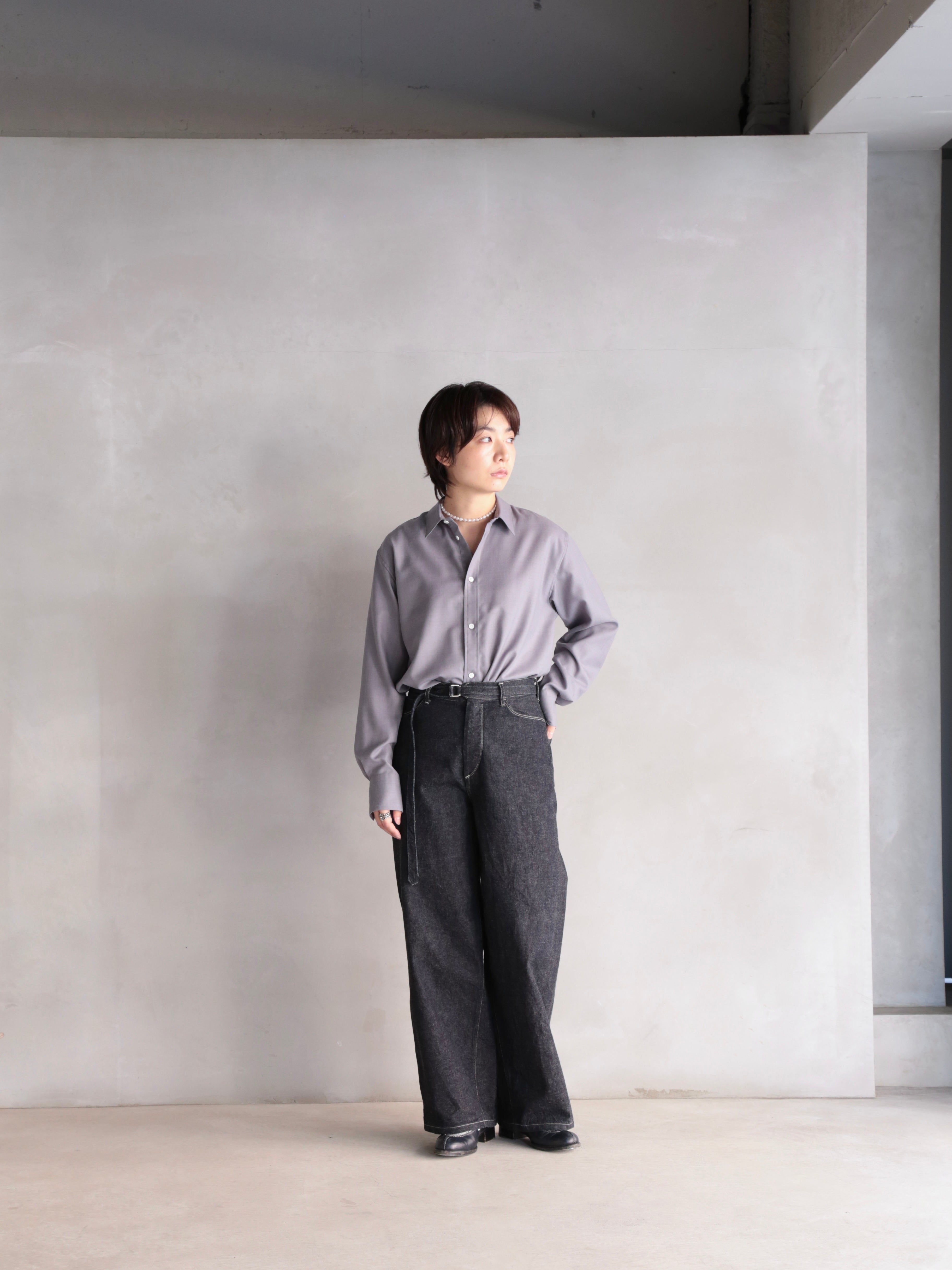 blurhms】12.9oz Denim Bias Belted Pants (Womens) – End on End.