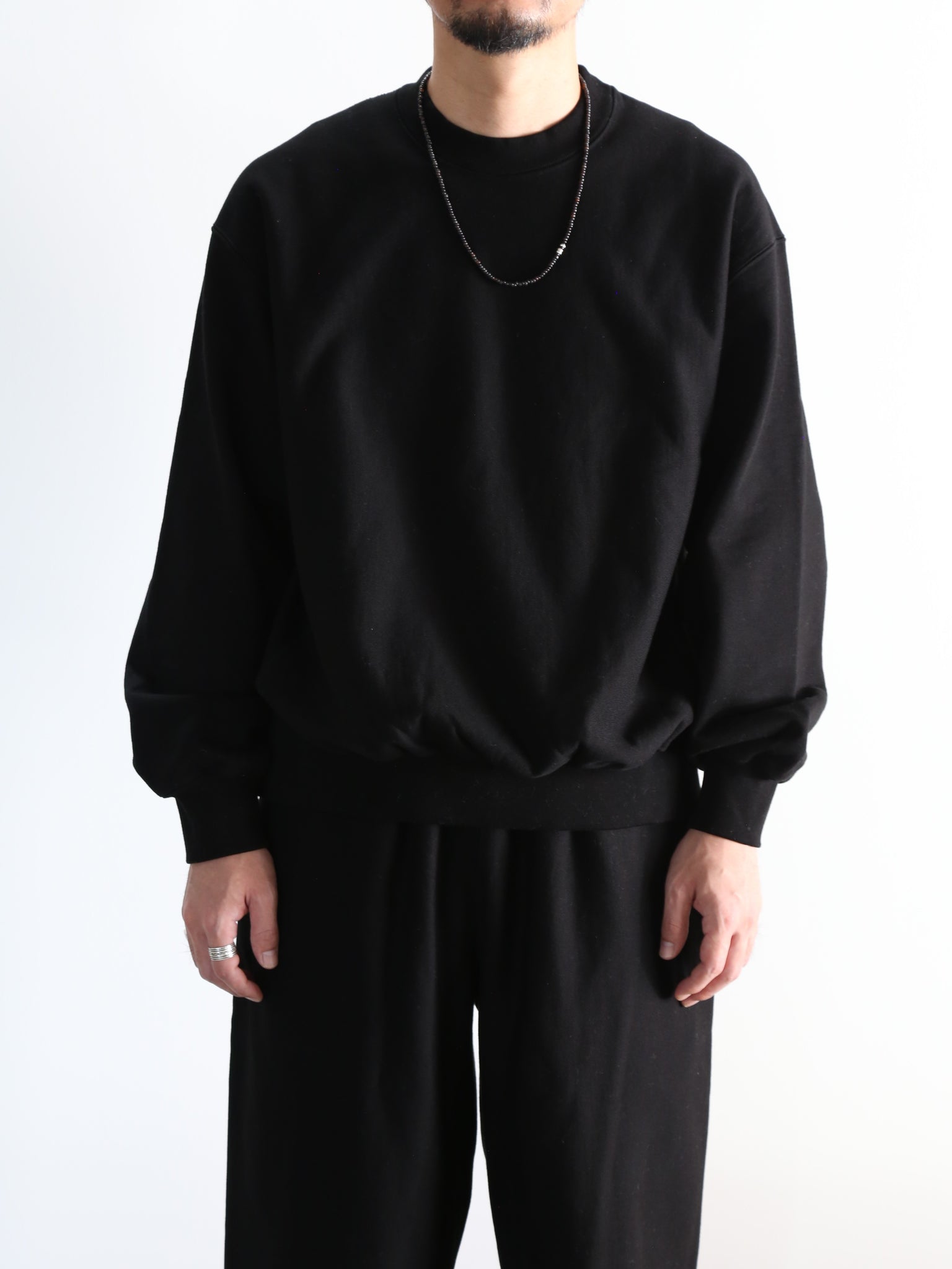 【blurhmsROOTSTOCK】Soft&Hard Sweat Crew-Neck P/O Wide(Mens)